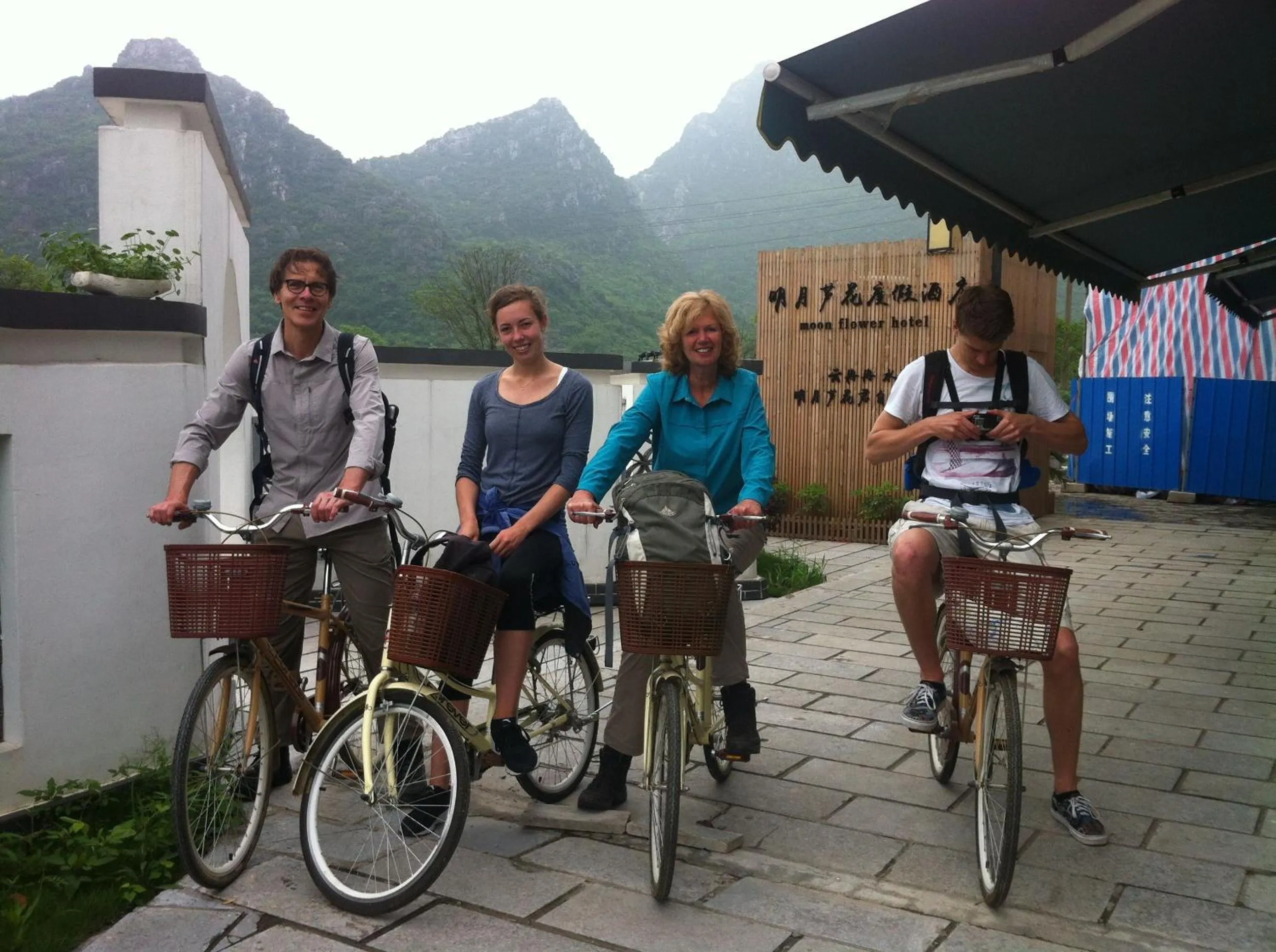 Cycling in Moon Flower Hotel