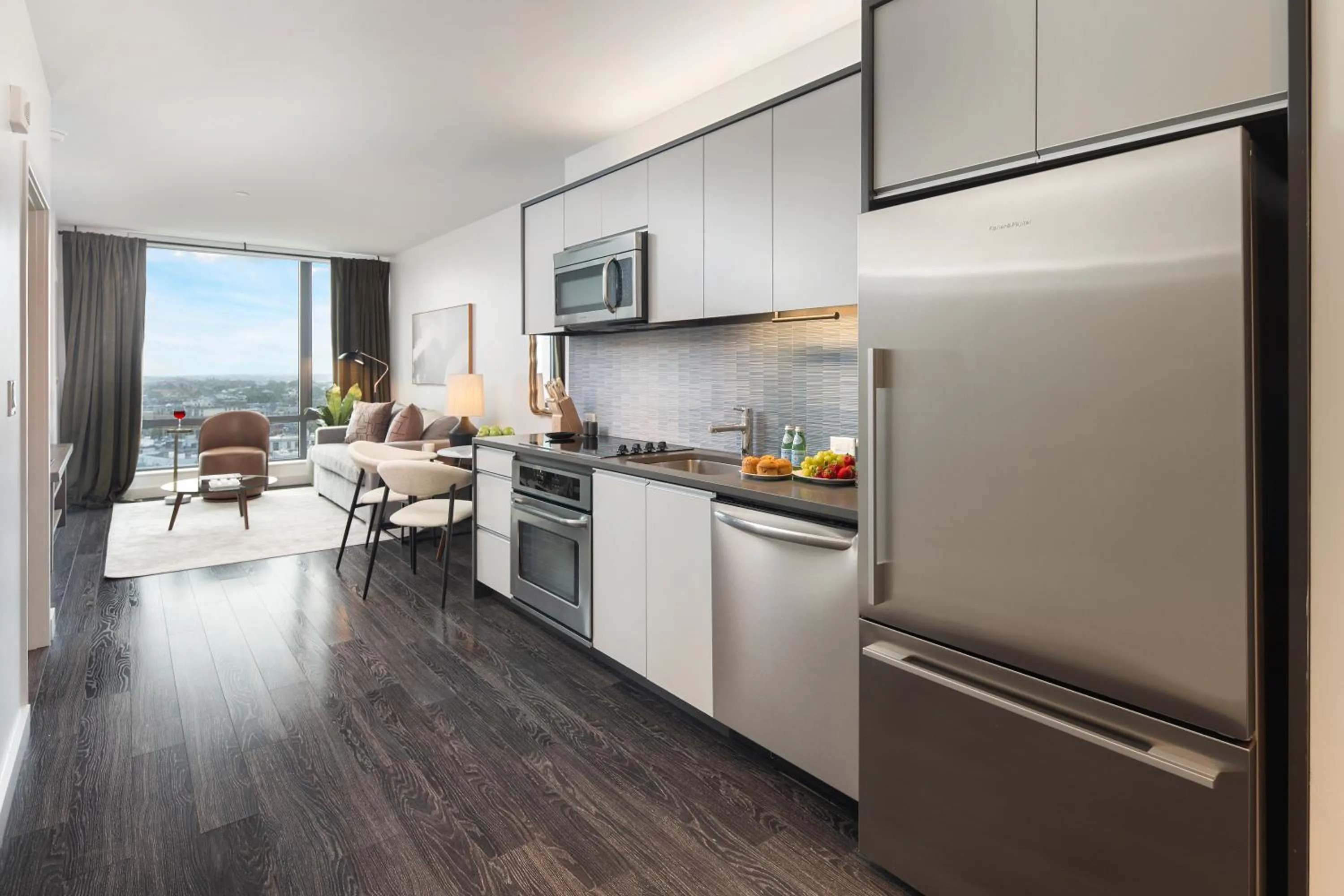 kitchen in Luxury Apartments by Hyatus Downtown Boston