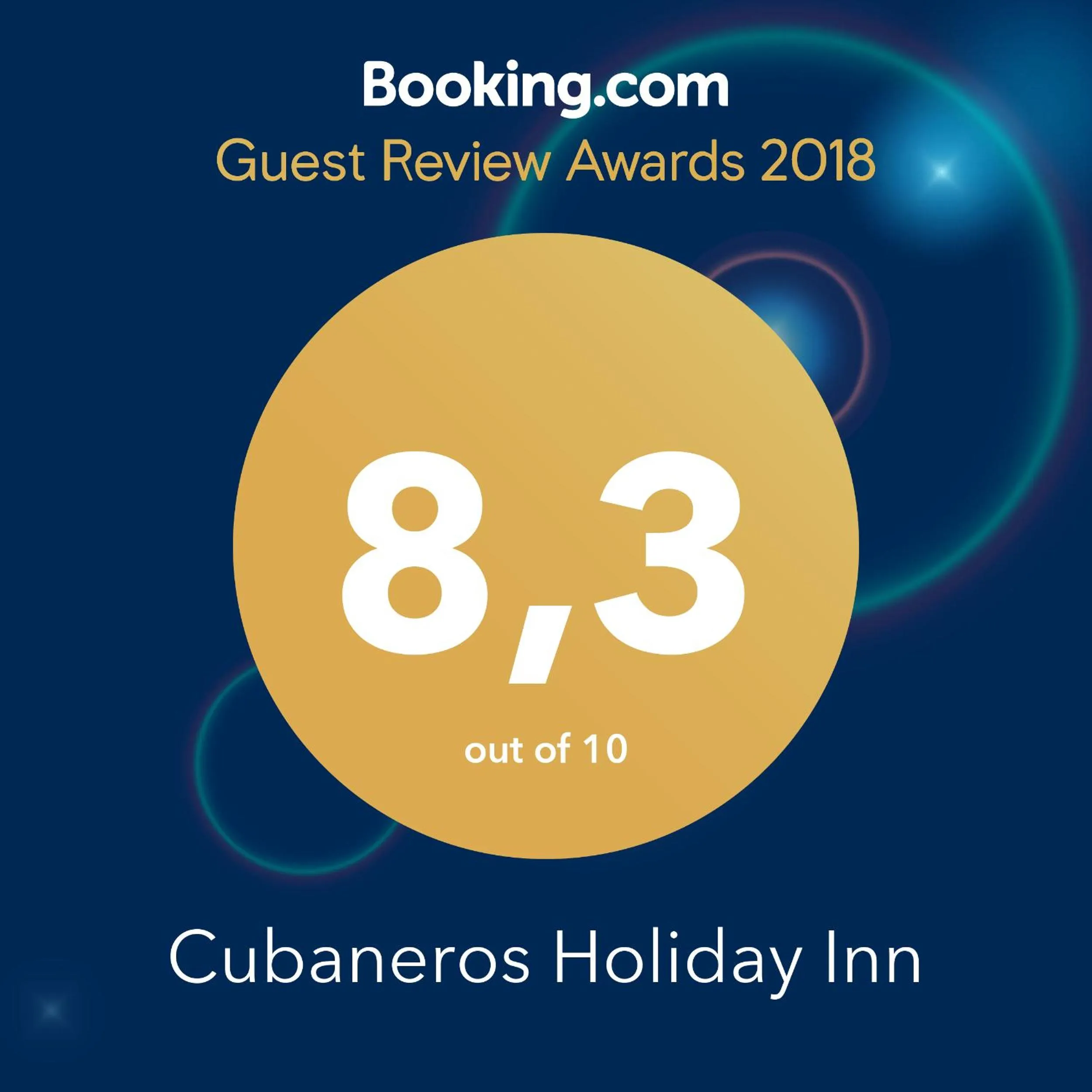 Certificate/Award in Cubaneros Holiday Inn