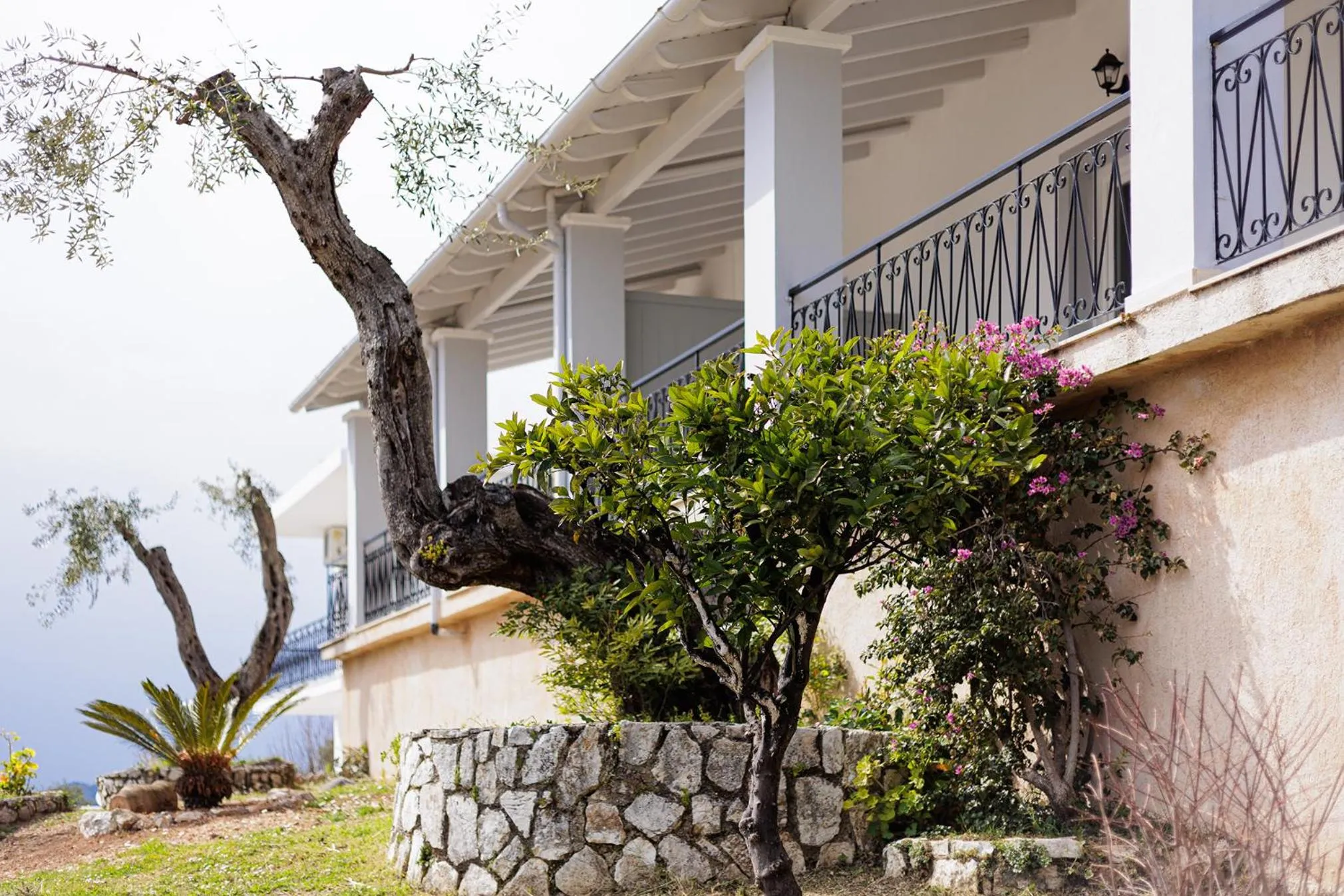 Balcony/Terrace in Katerina Horizon Apartments by Konnect - 1,8km from Ipsos beach
