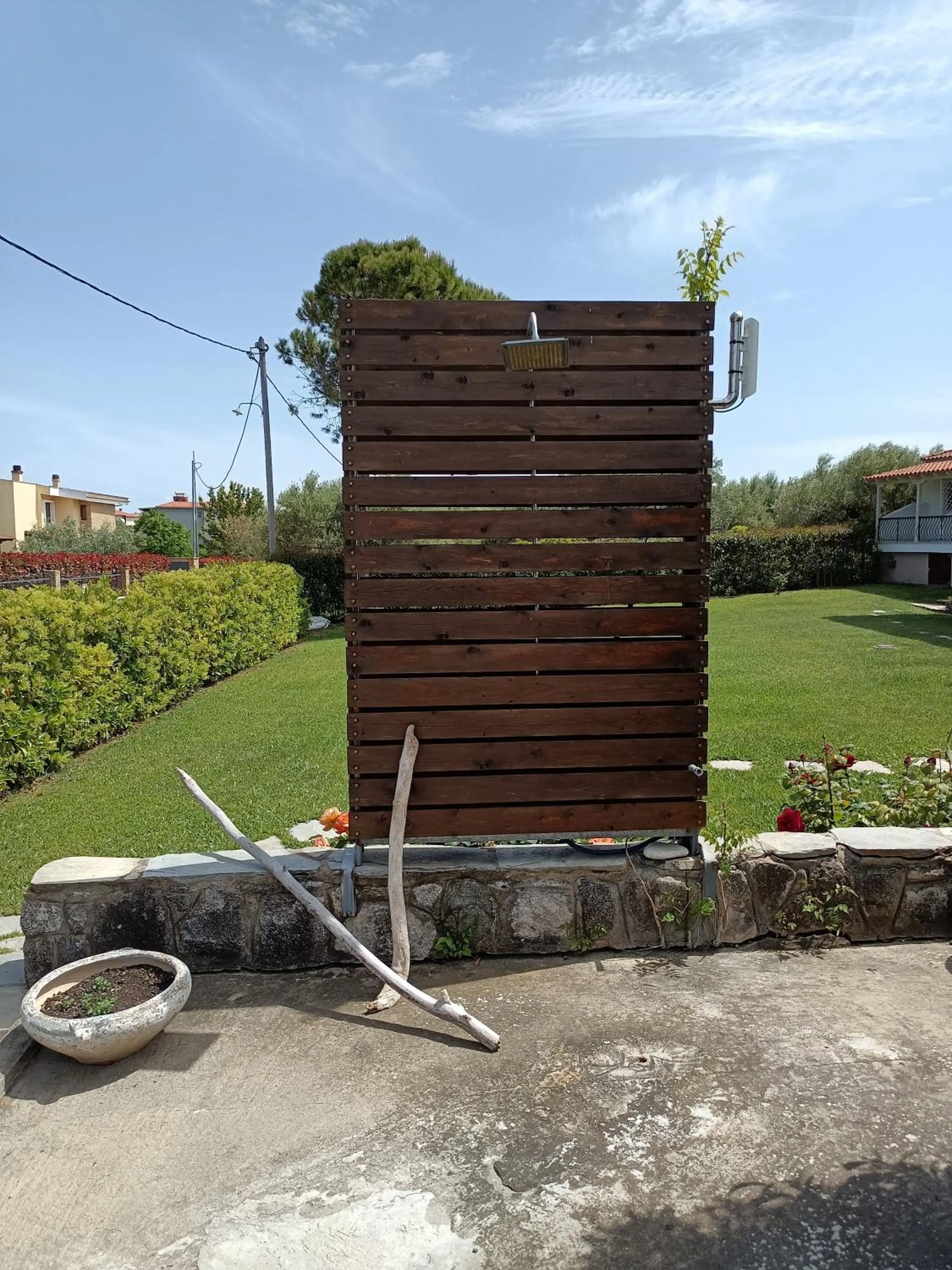Shower in Marios Garden House