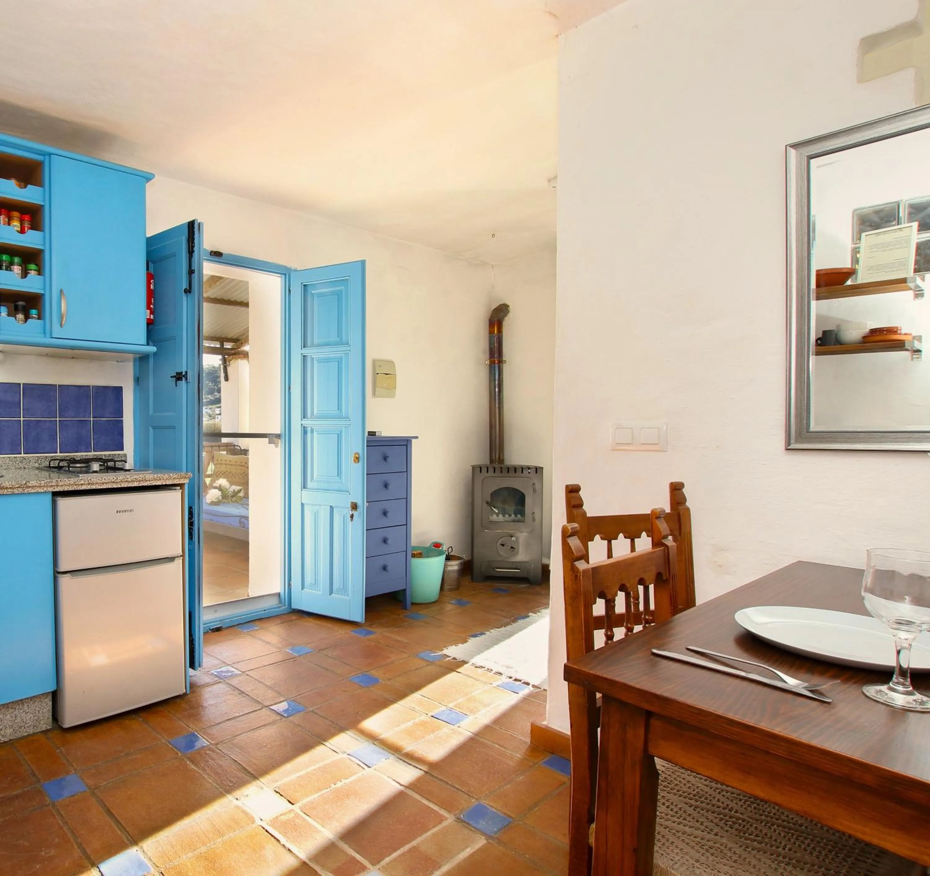 Kitchen or kitchenette in Finca La Rana Verde
