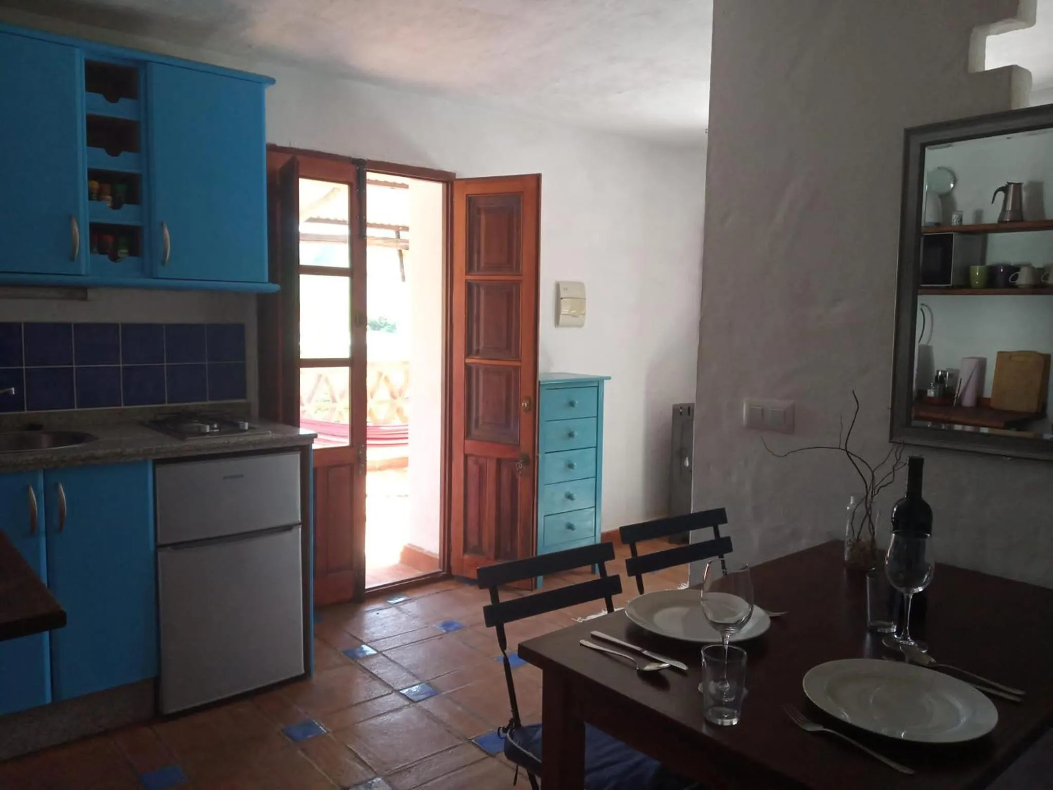 Kitchen or kitchenette in Finca La Rana Verde