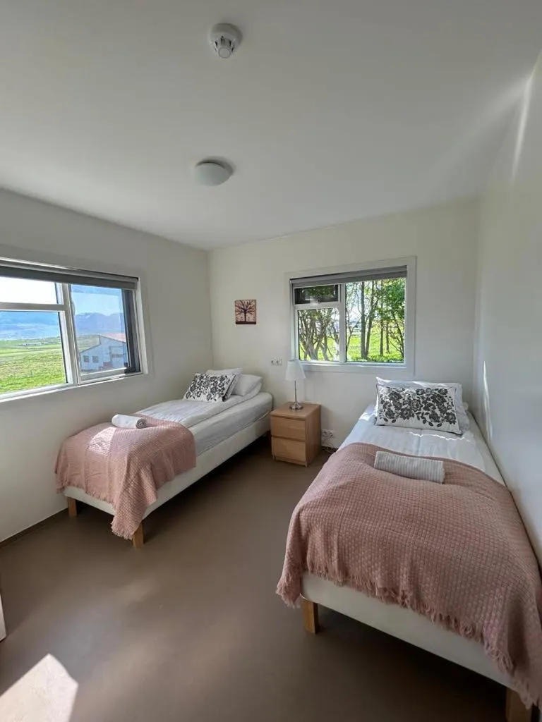 Bed in Syðra-Skörðugil Guesthouse