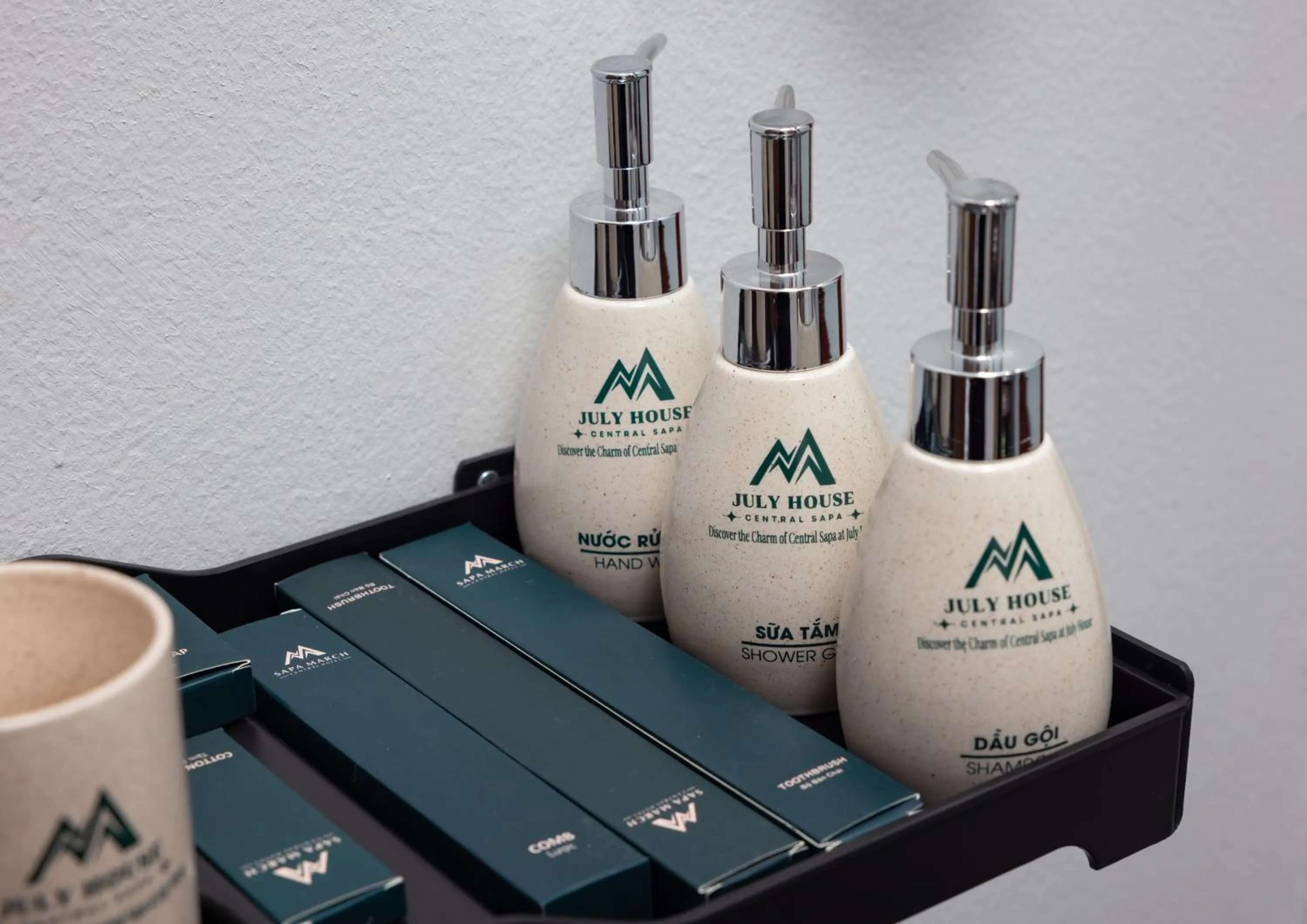 Decorative detail in July House Central Sapa