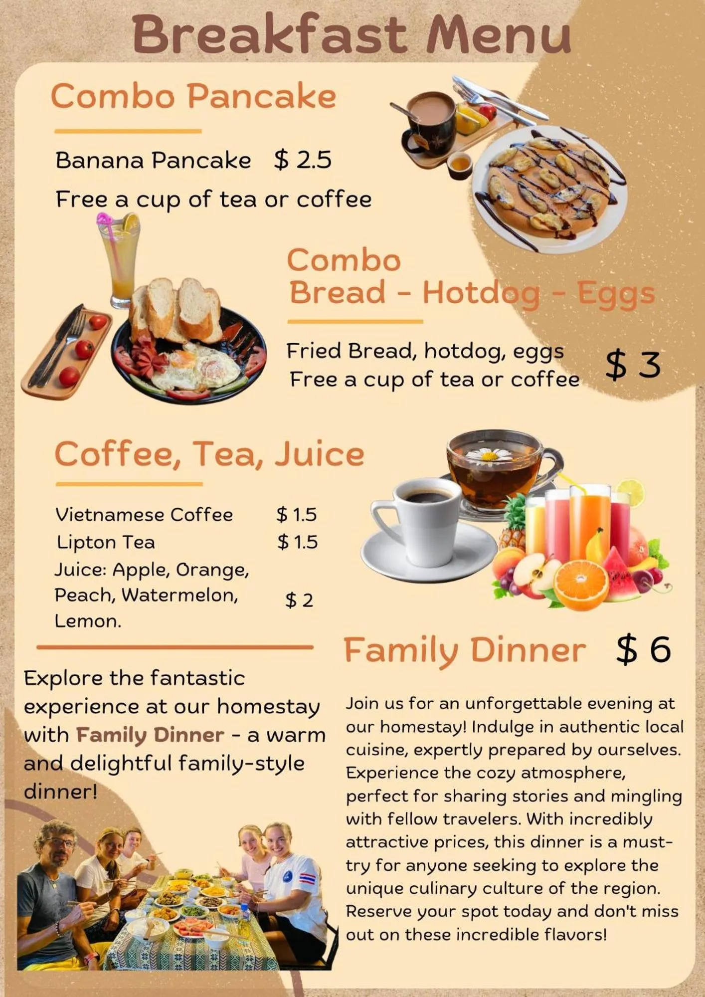 Breakfast in July House Central Sapa