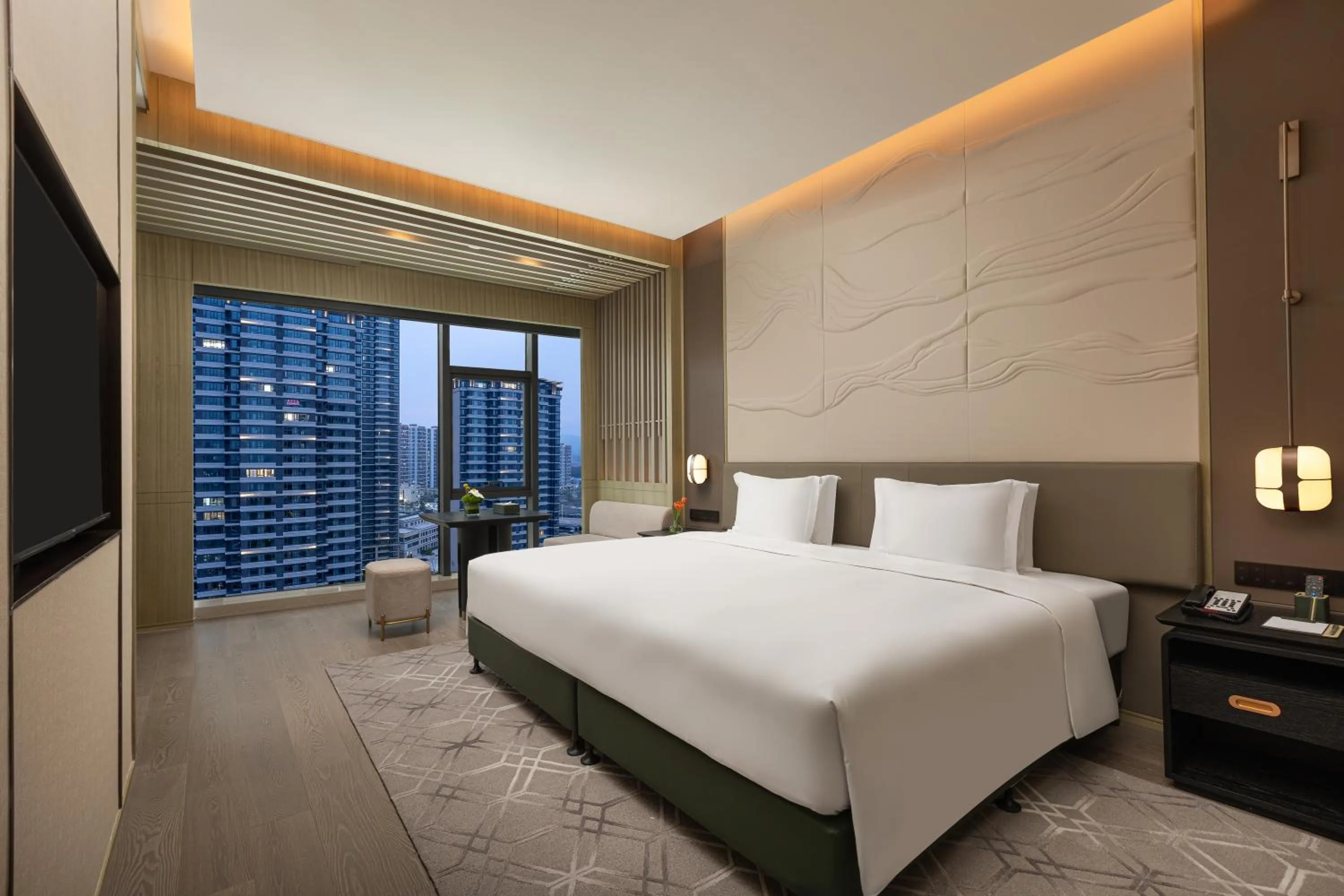 View (from property/room), Bed in Crowne Plaza Putian by IHG