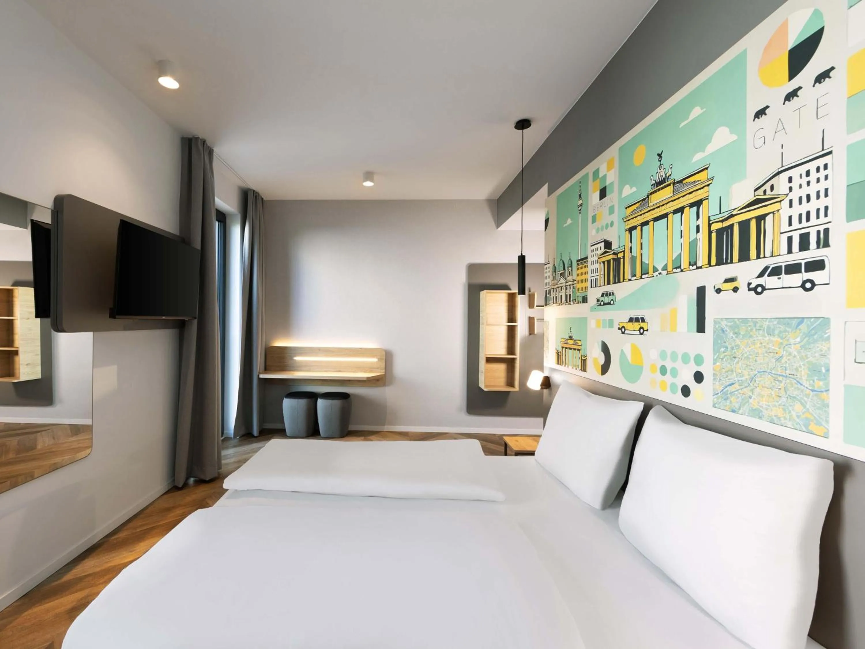 Photo of the whole room, Bed in B&B HOTEL Berlin Airport-Nord