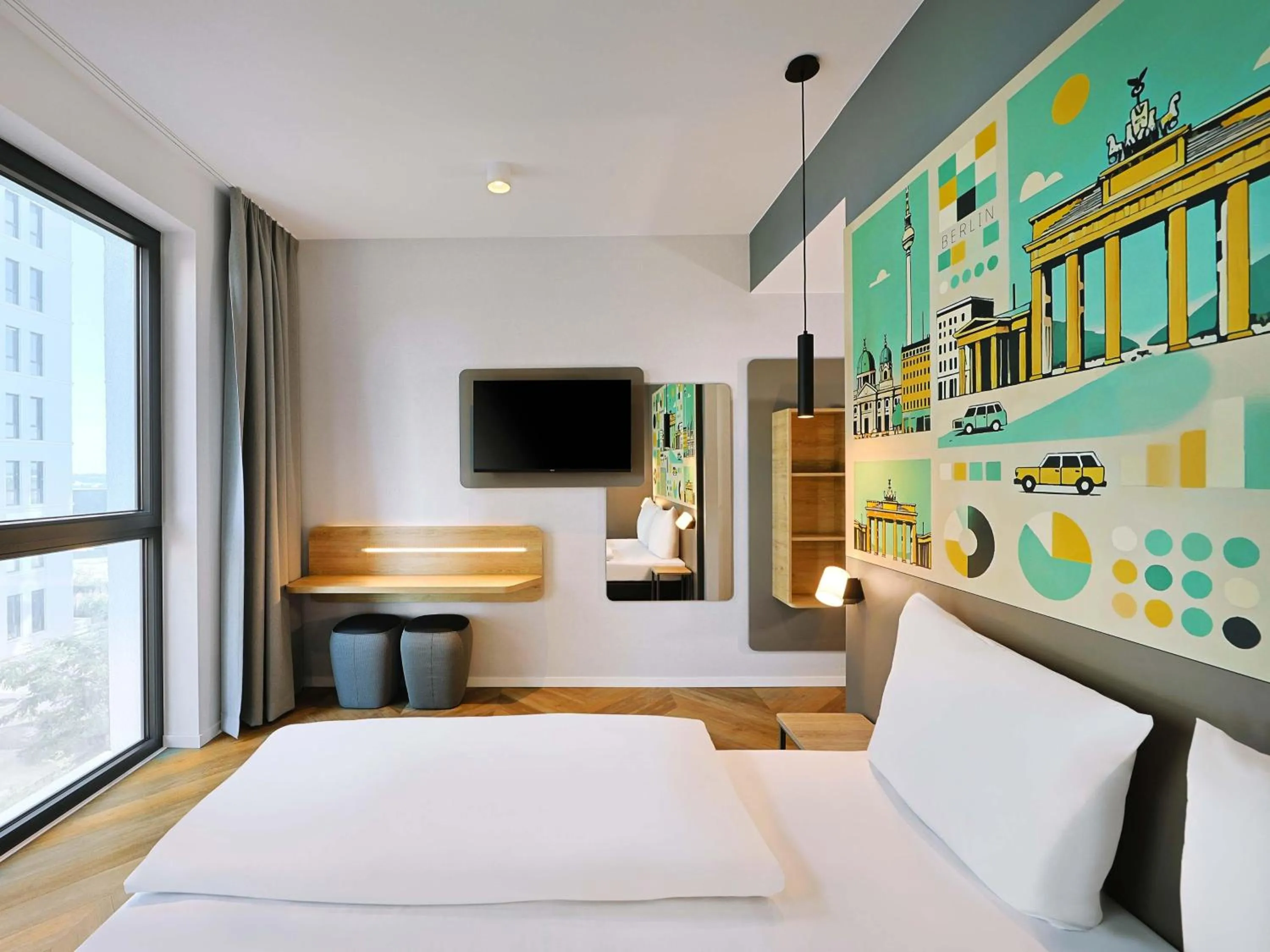 Photo of the whole room, Bed in B&B HOTEL Berlin Airport-Nord