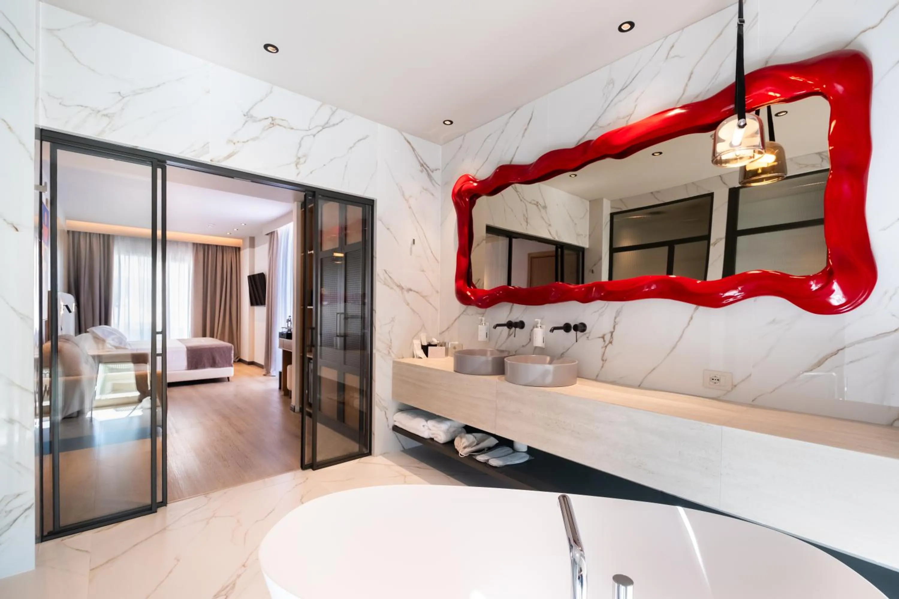 Bed in Saint Nicolas Hotel