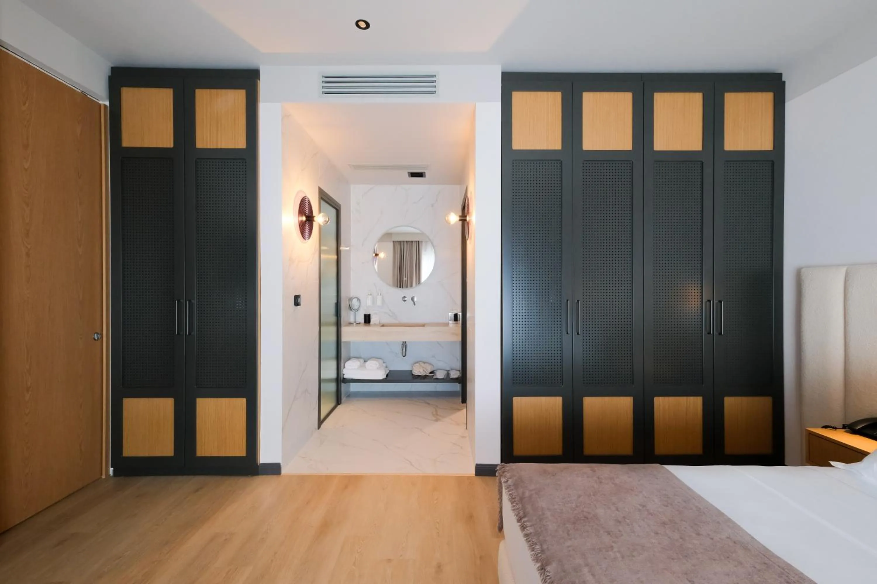 Bed in Saint Nicolas Hotel