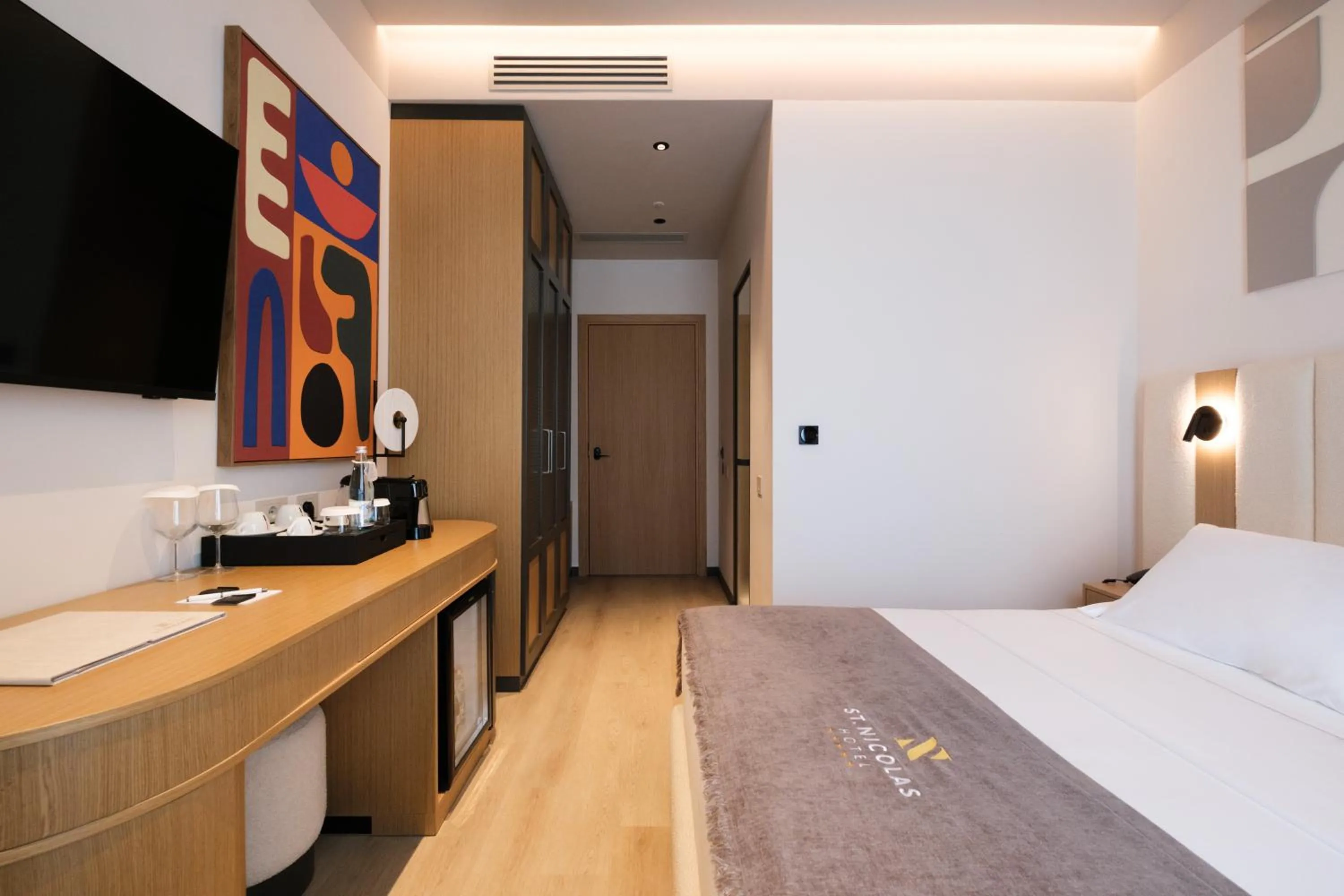 Bed in Saint Nicolas Hotel