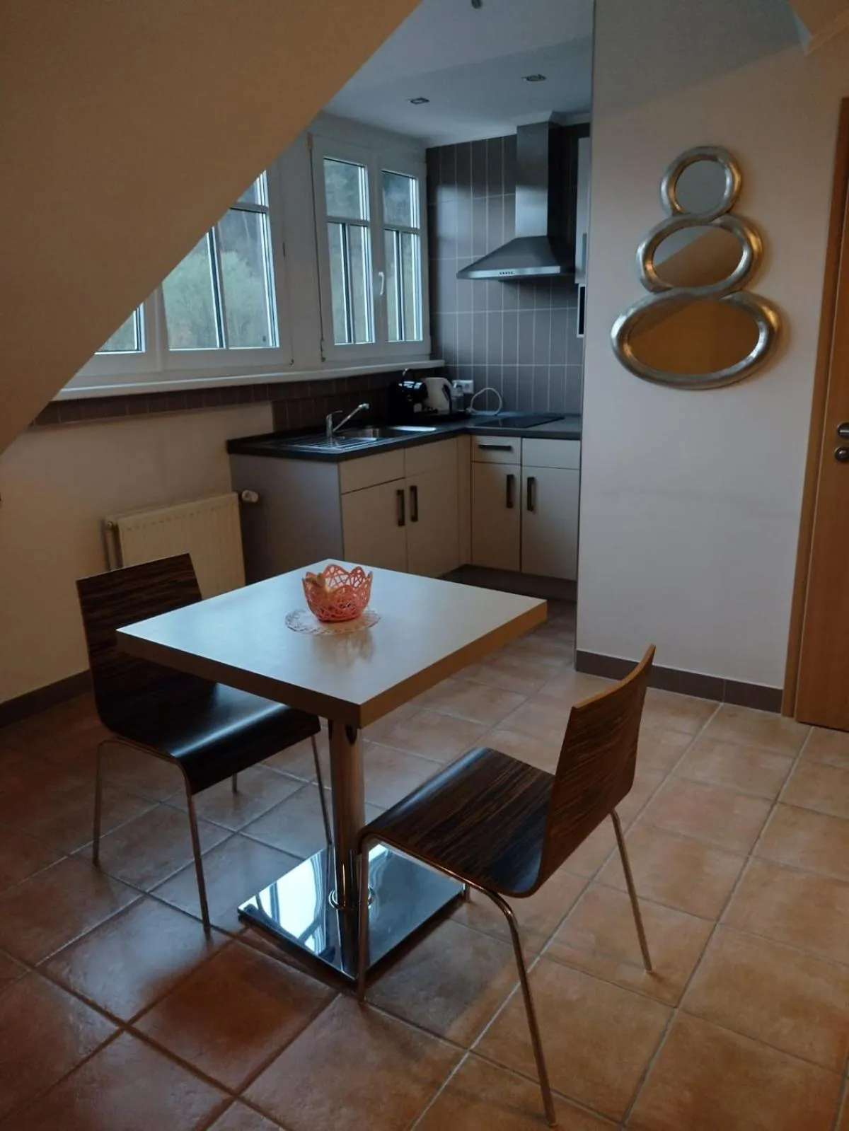 Kitchen or kitchenette in Appart-Hotel Gwendy