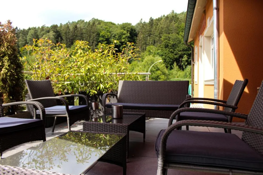 Patio in Appart-Hotel Gwendy