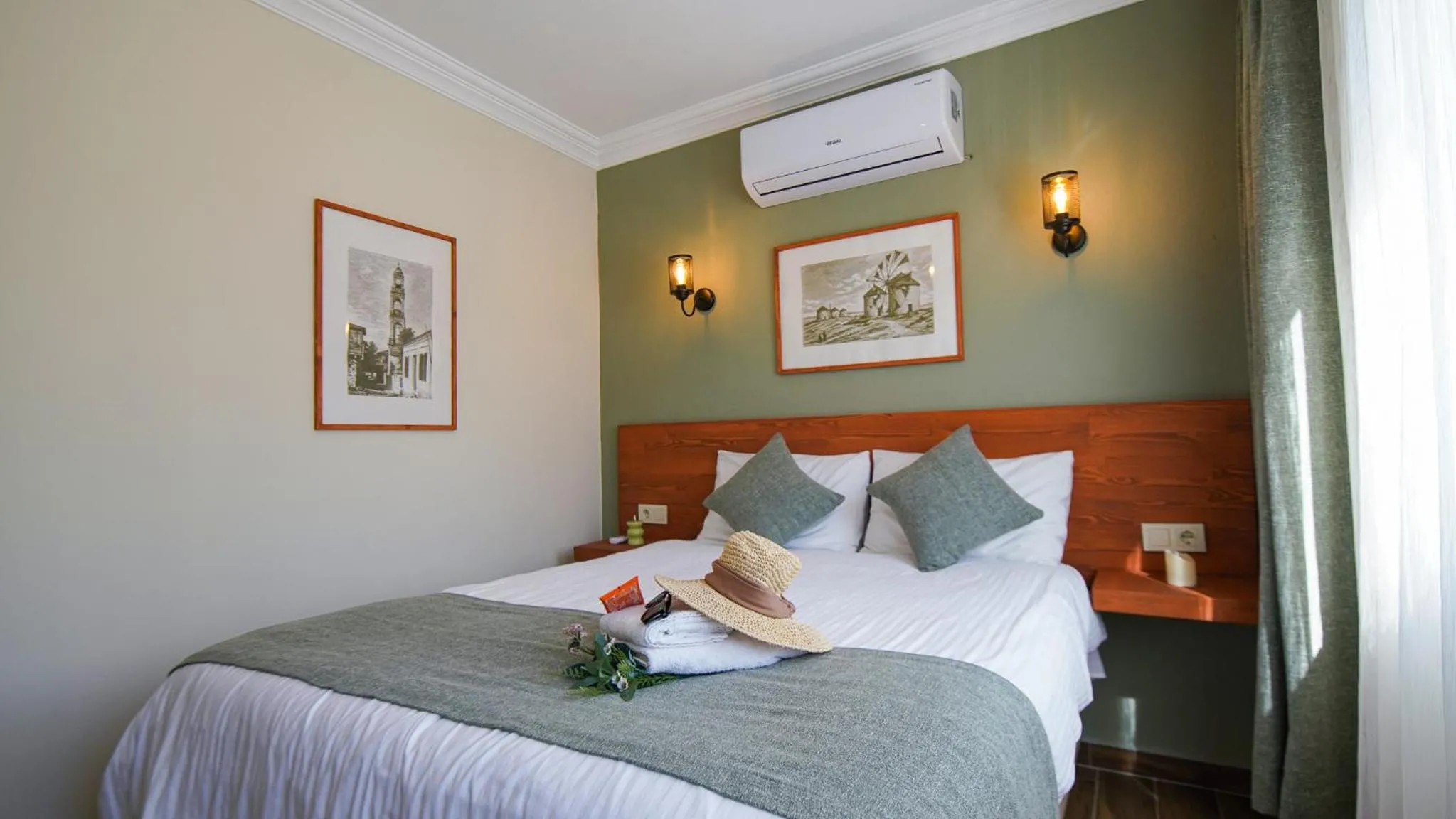 Bedroom, Bed in Bozcaada Aspava Otel