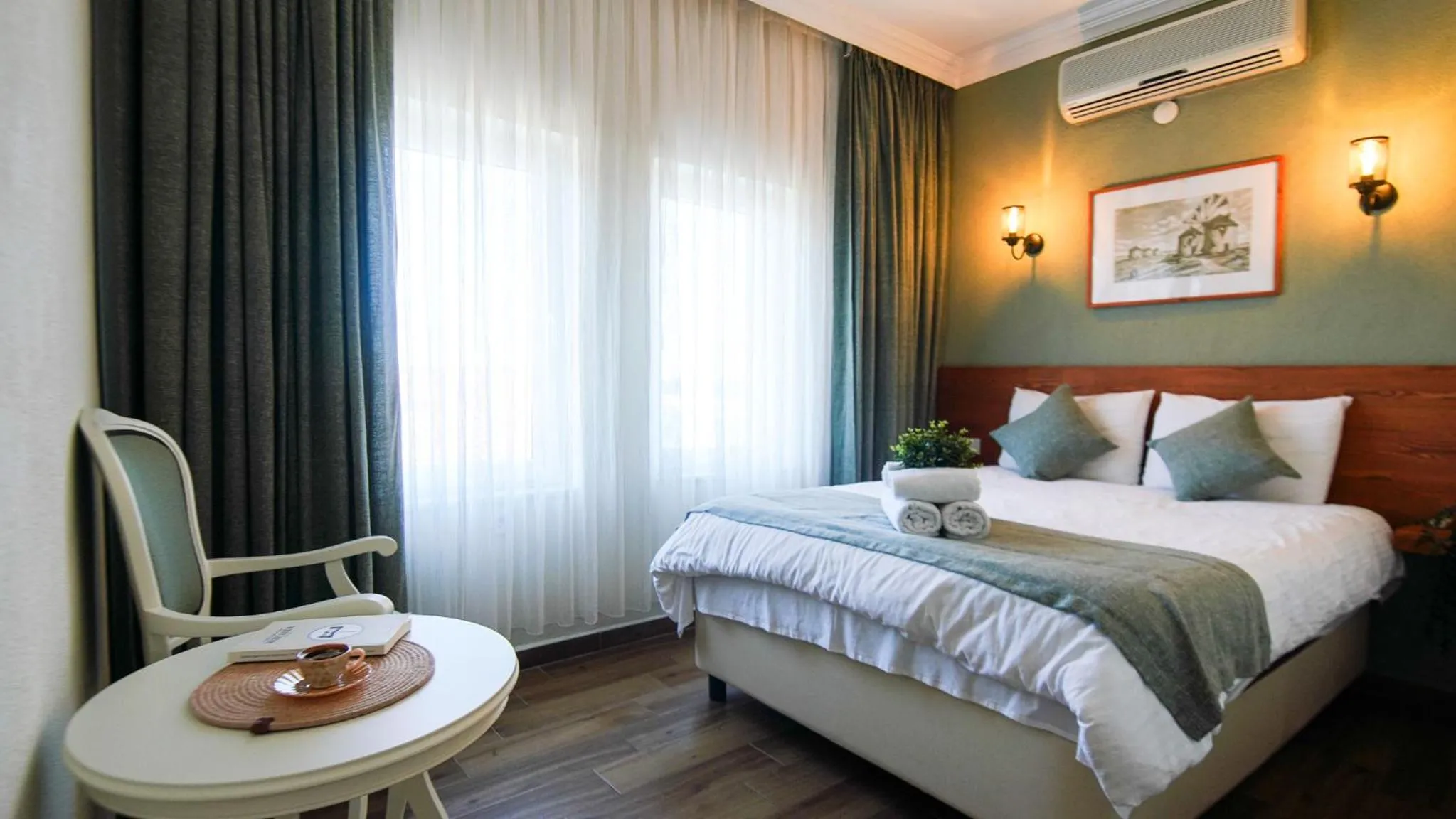 Bedroom, Bed in Bozcaada Aspava Otel