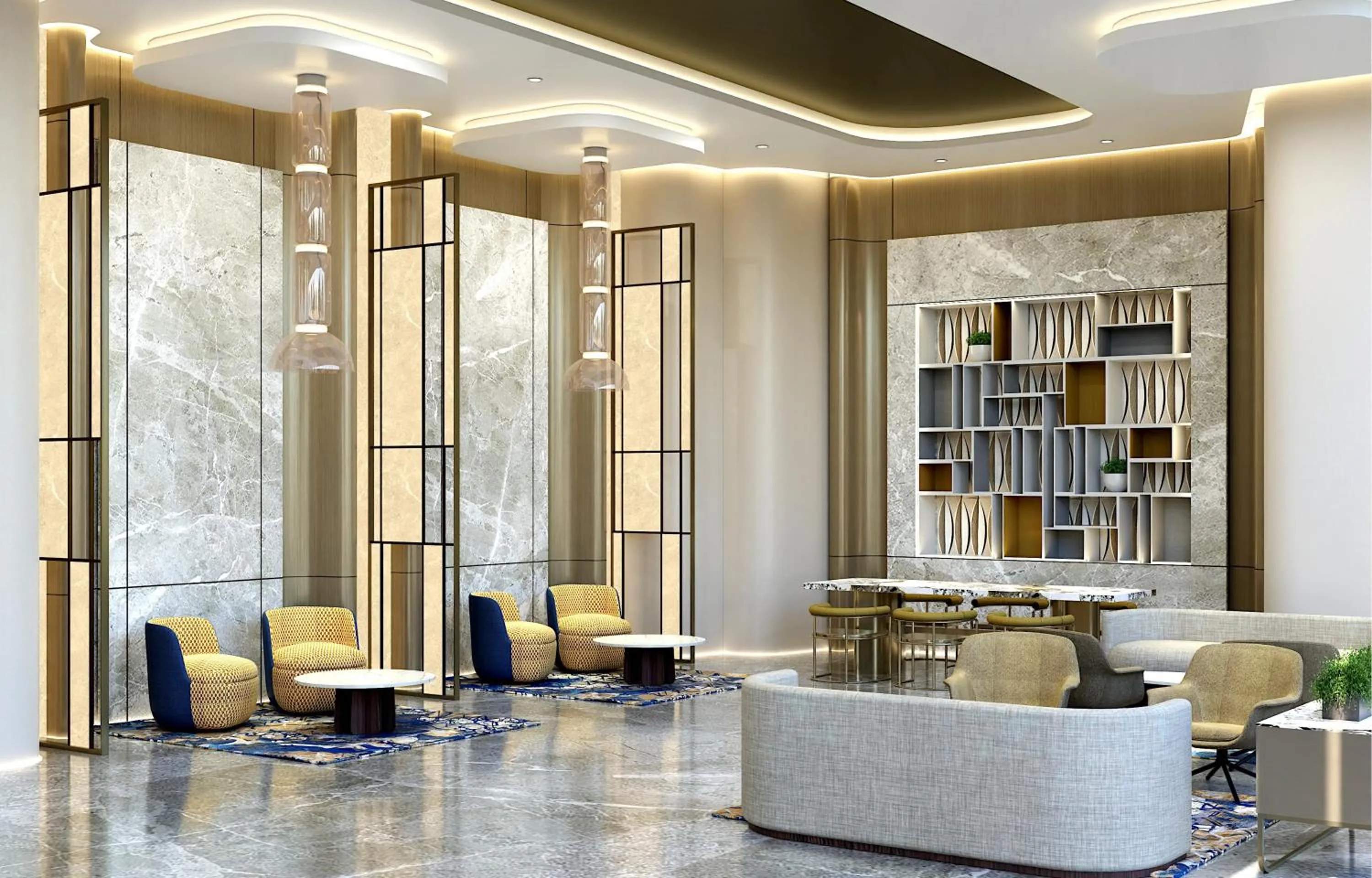 Lobby or reception in Somerset Queen City Semarang