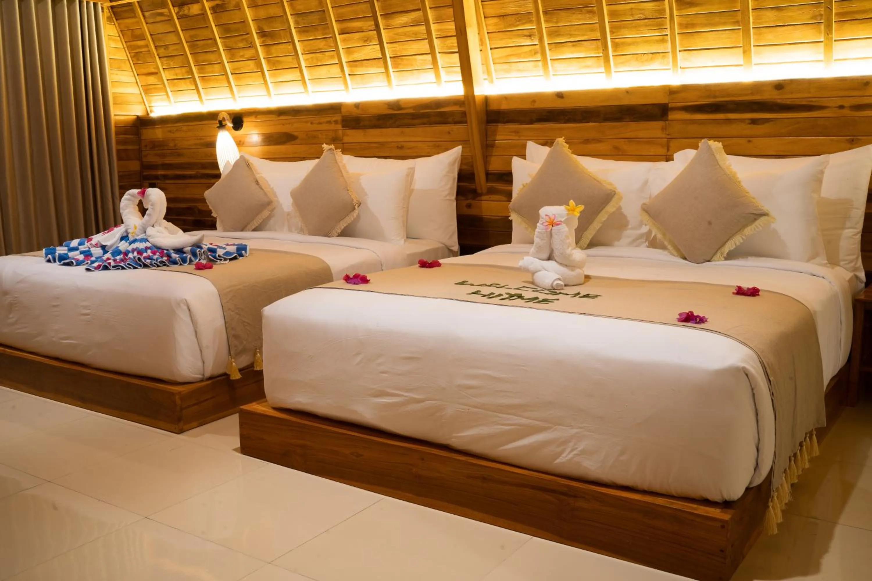 Bed in Samplangan Penida Resort