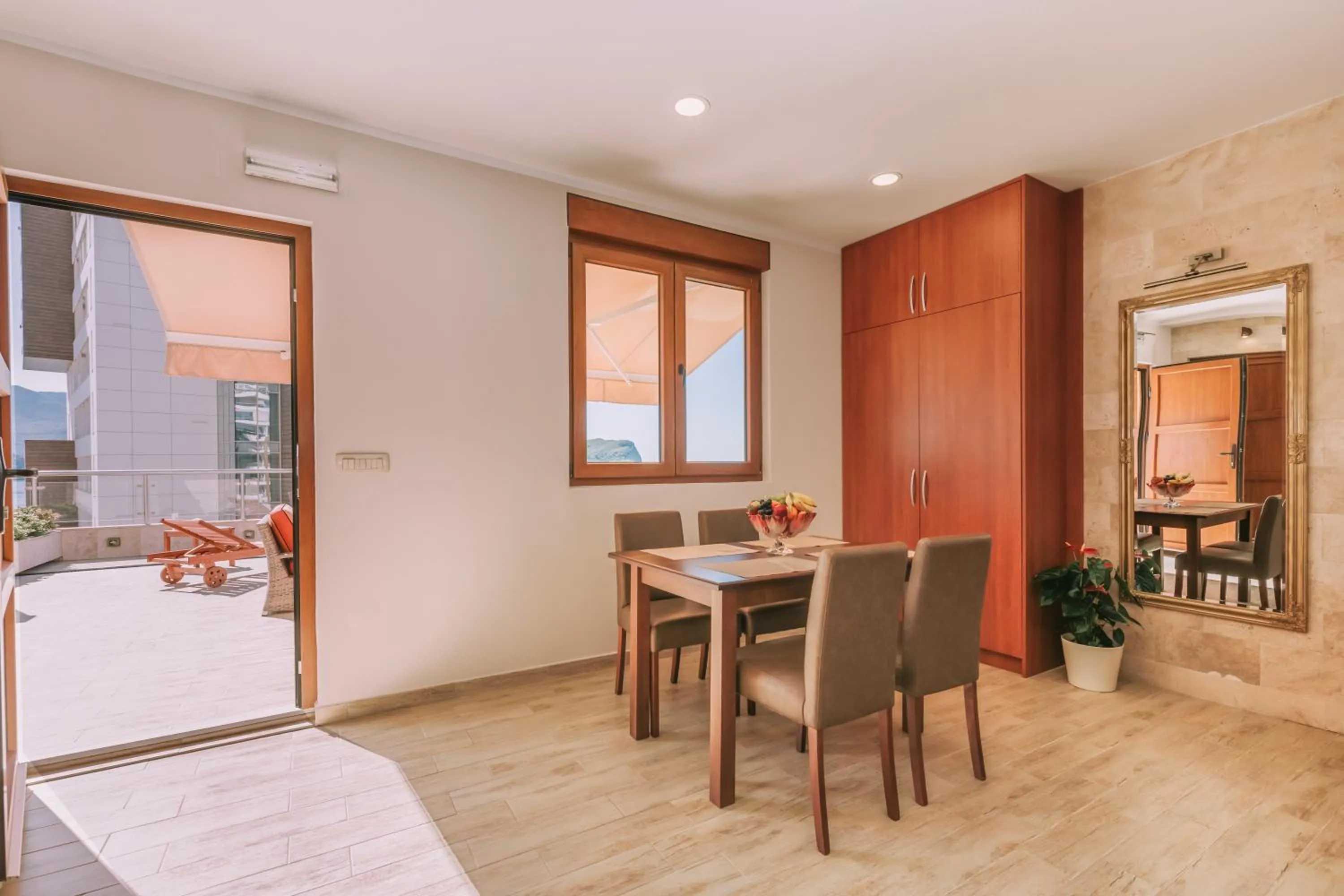 Seating area in City Apartments