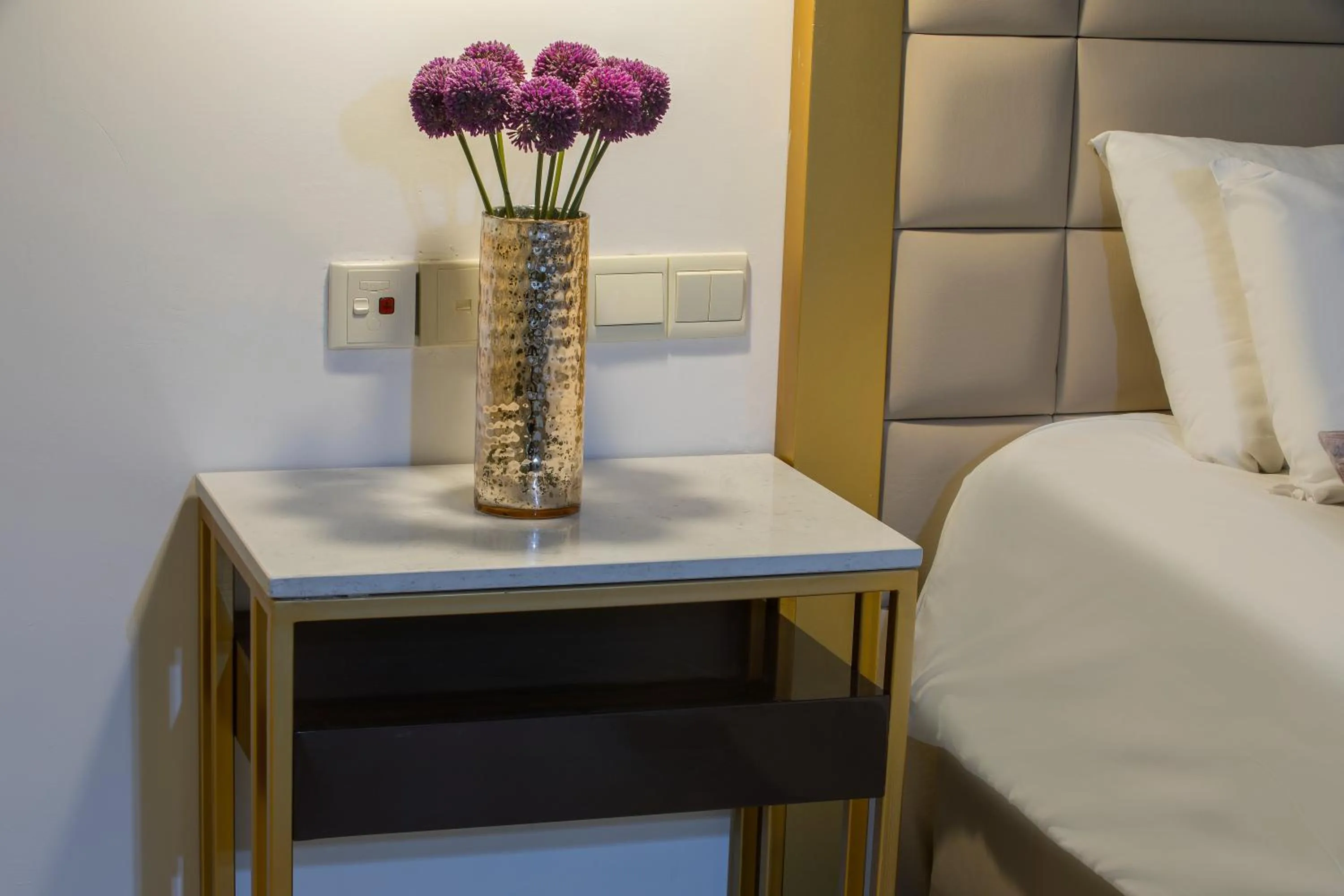 Decorative detail, Bed in Constantinos the Great Beach Hotel