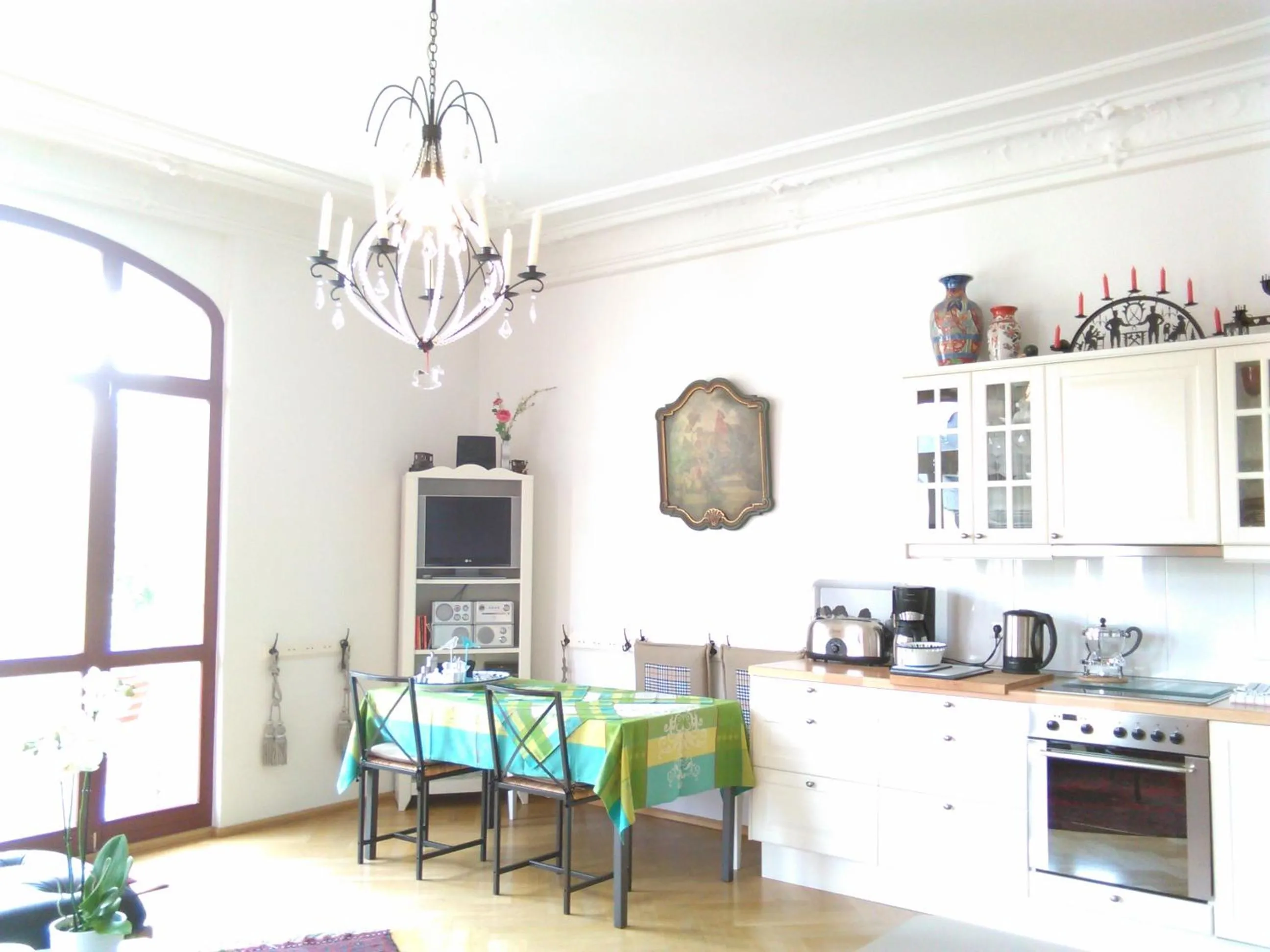 Kitchen or kitchenette in Ferienwohnung Villa Fiedler