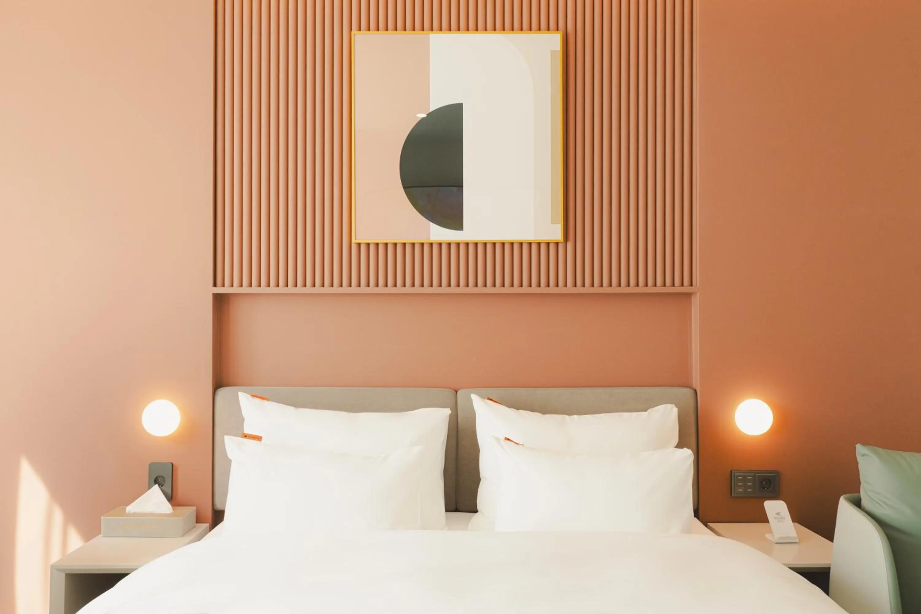 Bed in Cheonan Buldang Hound Hotel