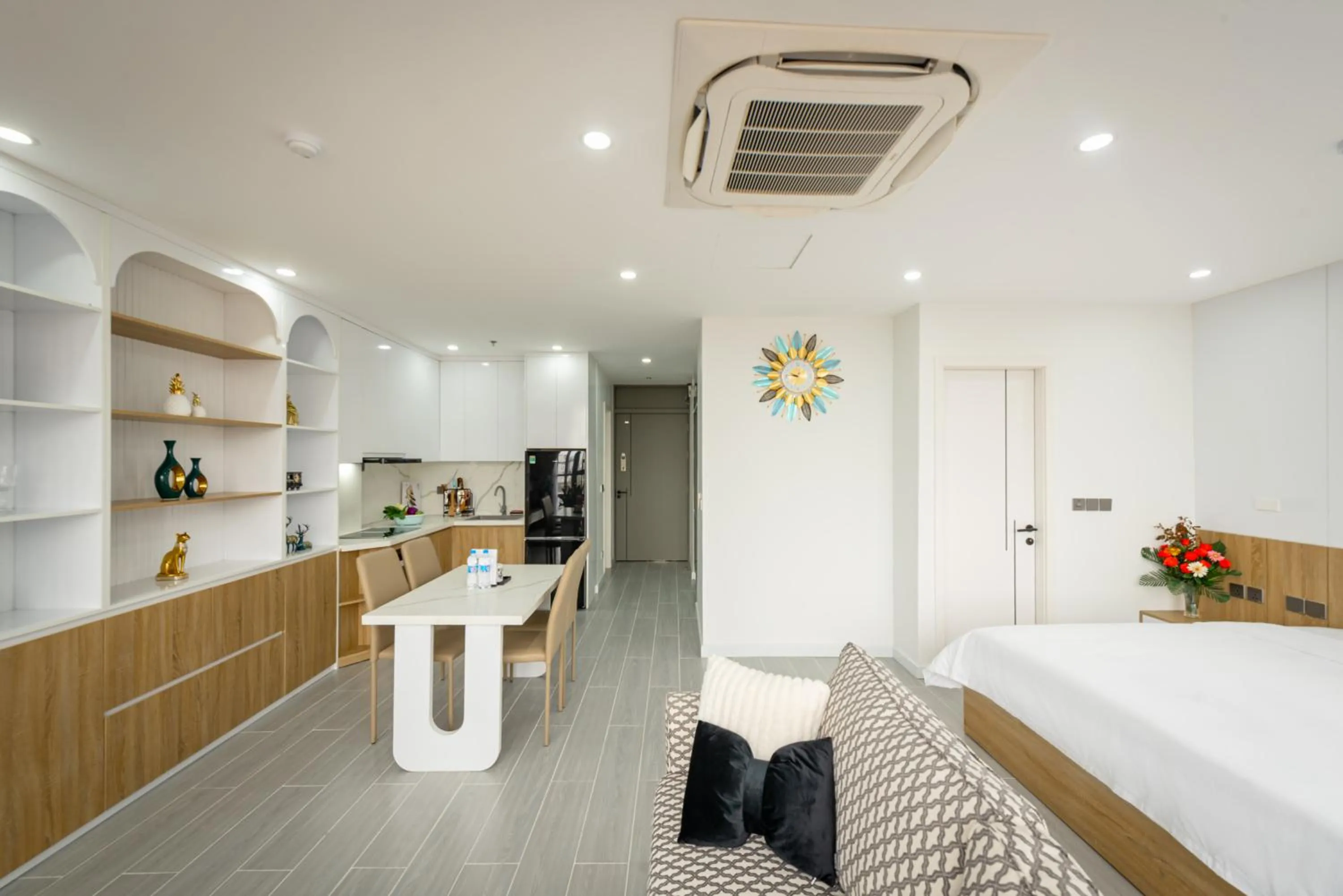 Bed in Myrcella Urban Apartment