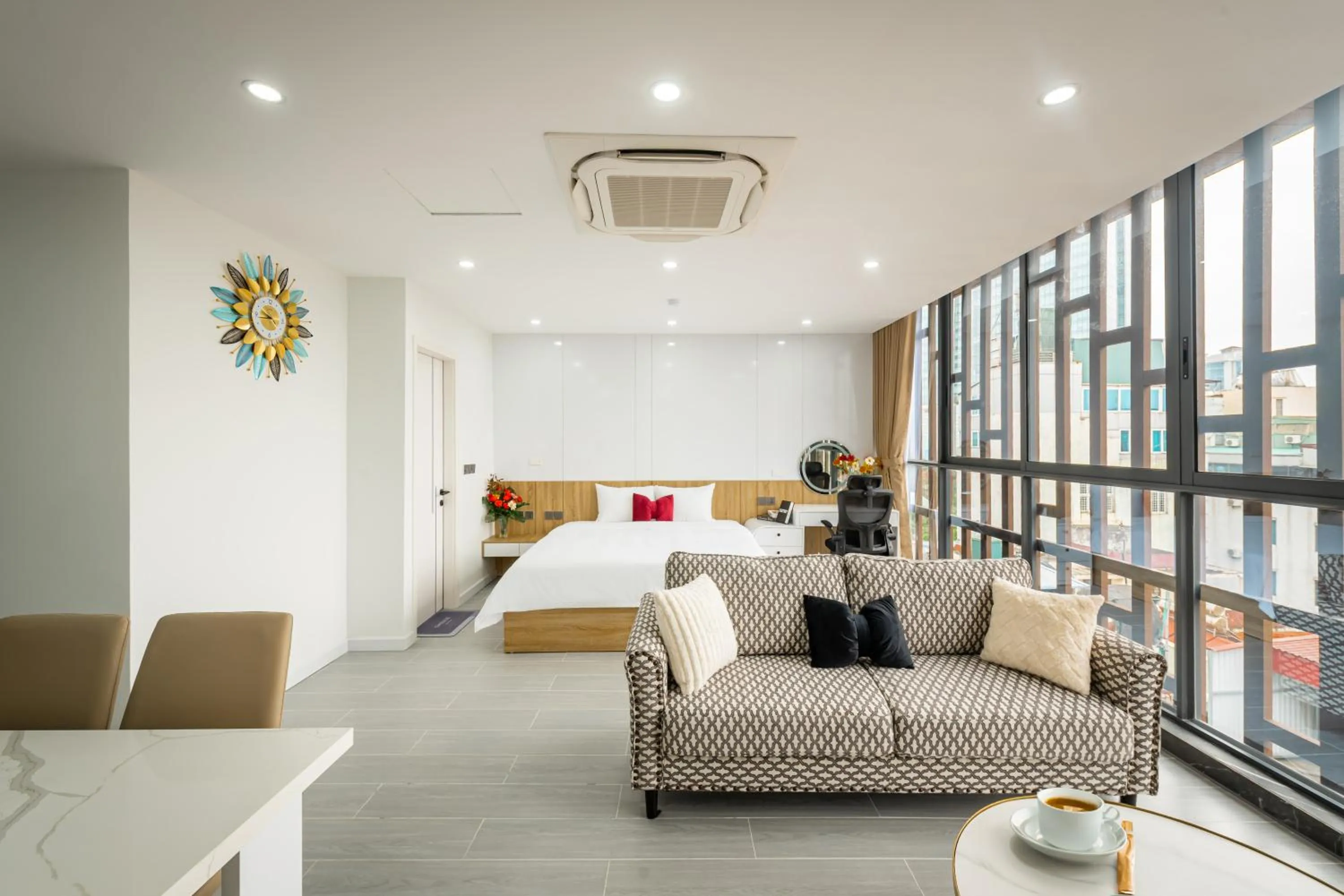 Bed in Myrcella Urban Apartment