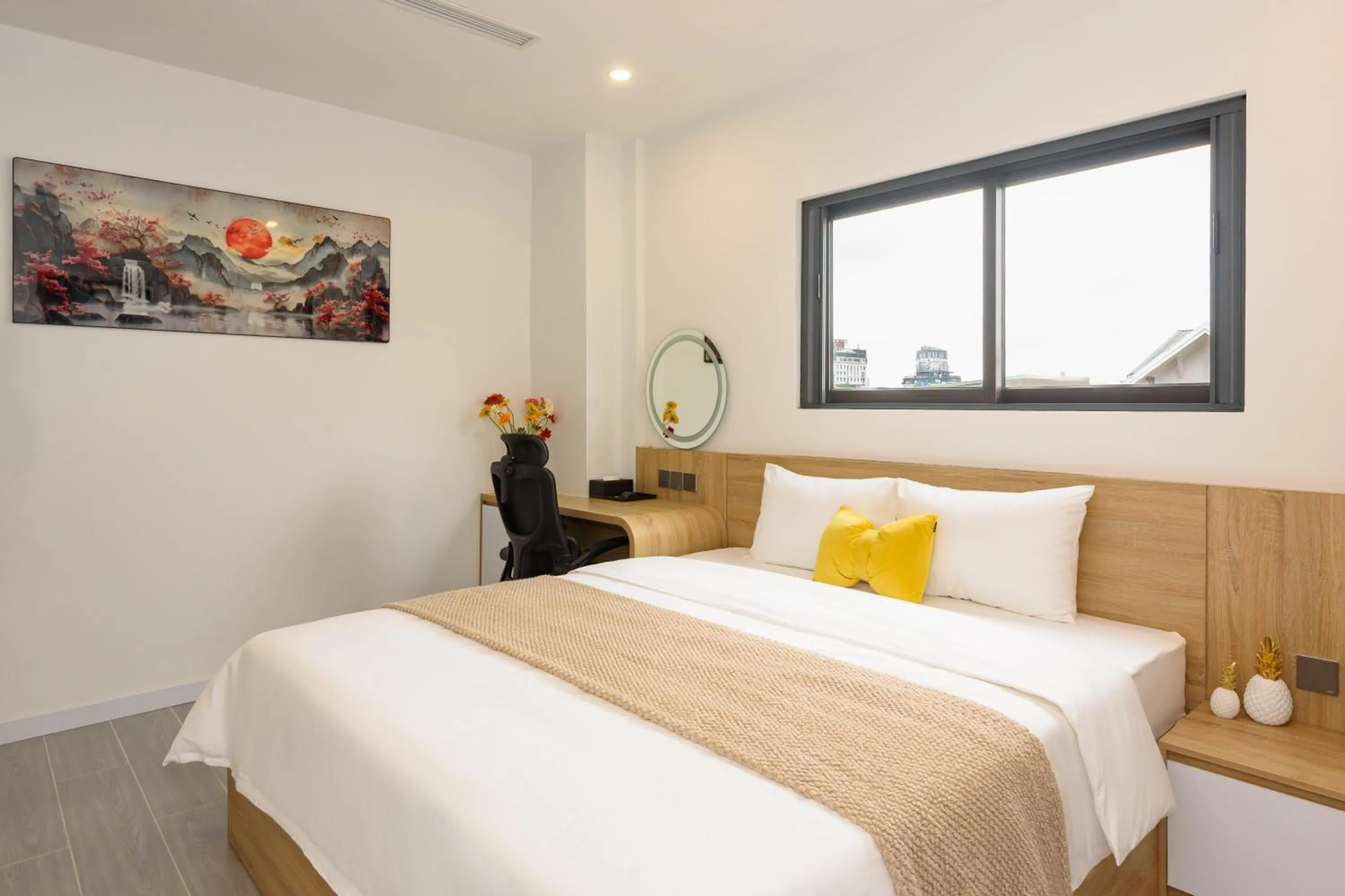 Bed in Myrcella Urban Apartment