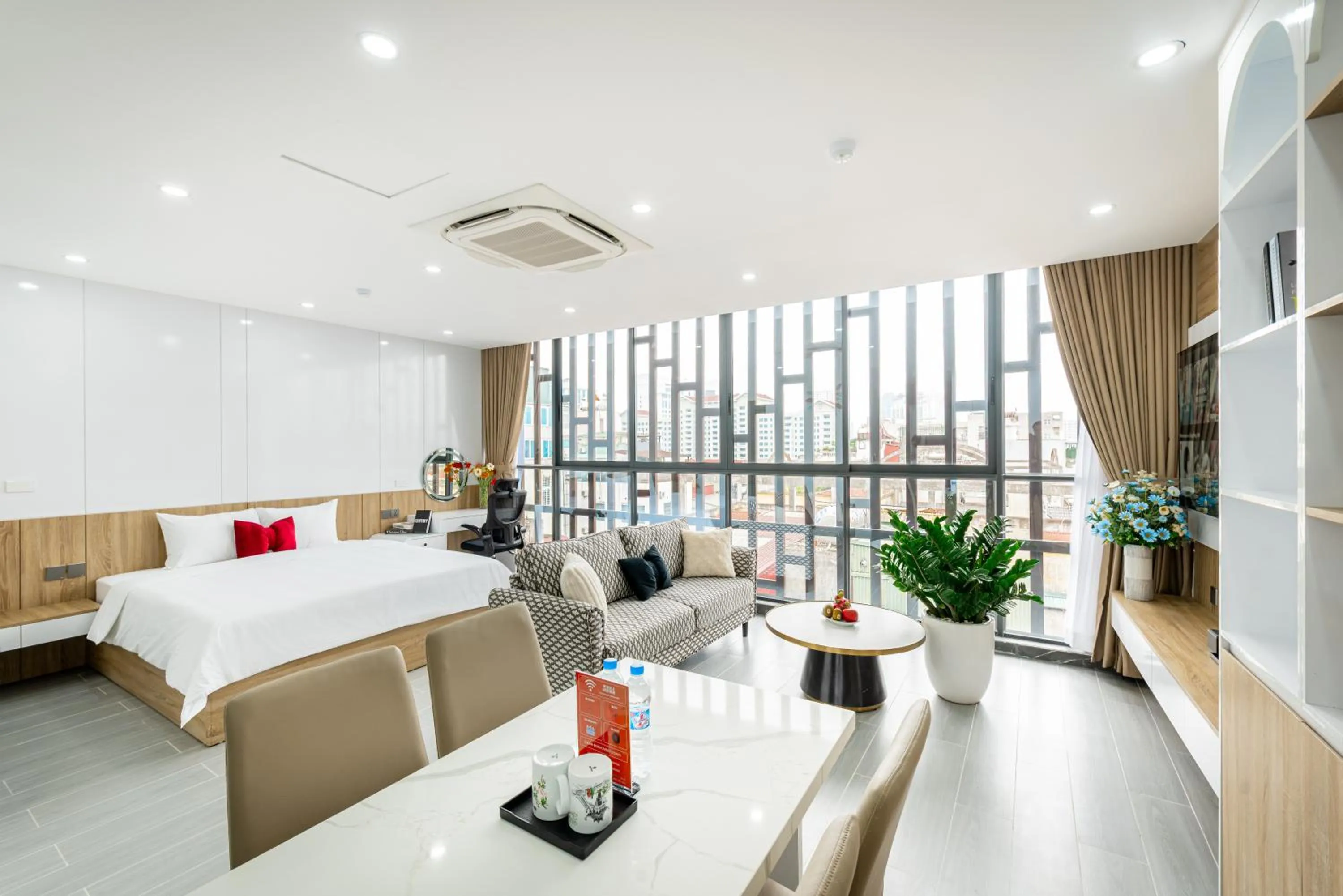 TV and multimedia, Bed in Myrcella Urban Apartment