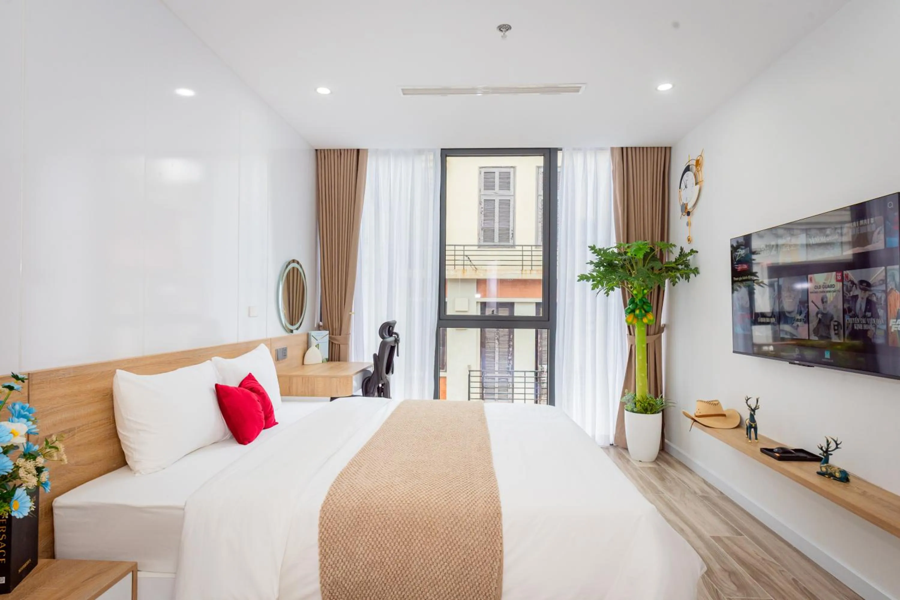 Bed in Myrcella Urban Apartment