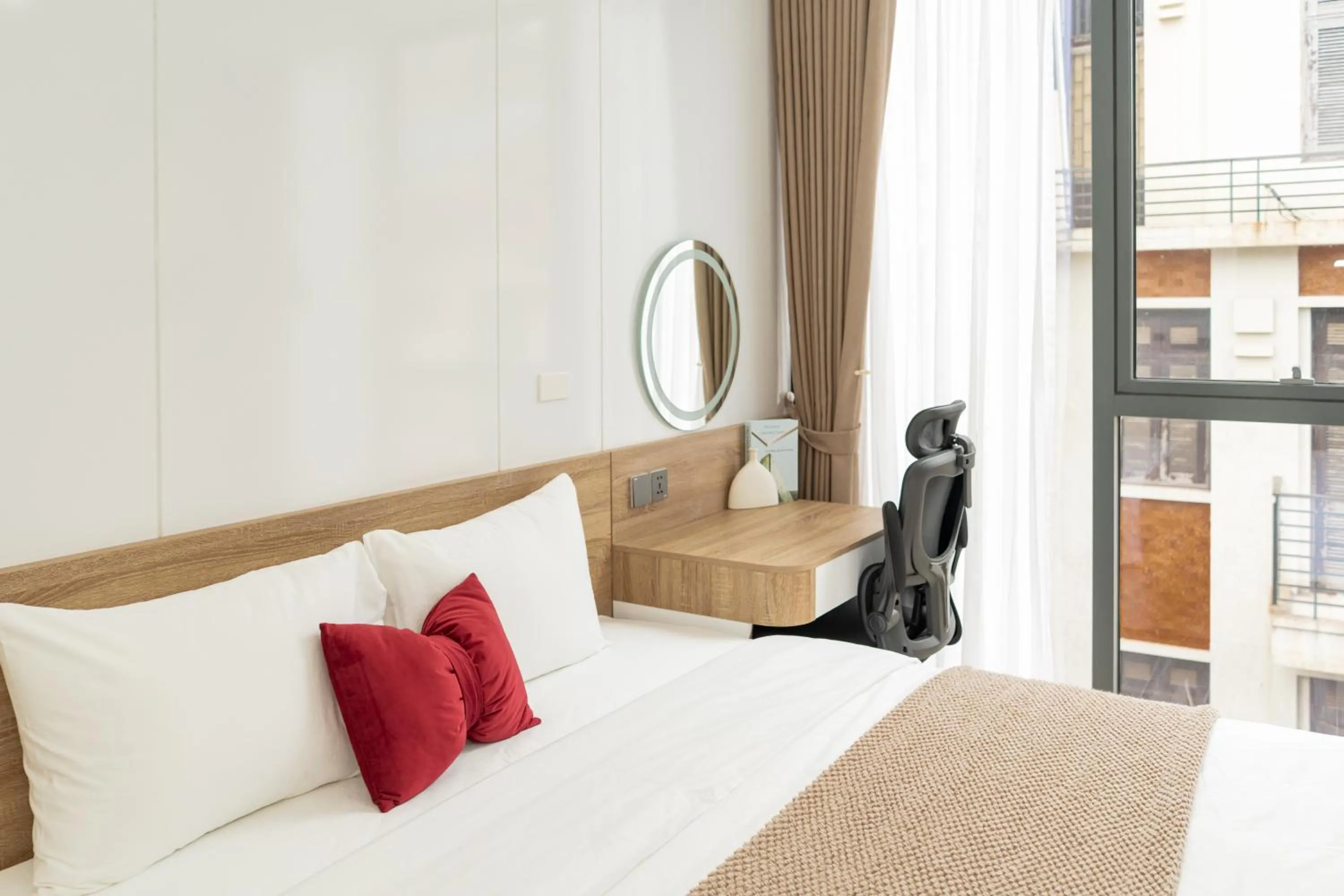 Bed in Myrcella Urban Apartment