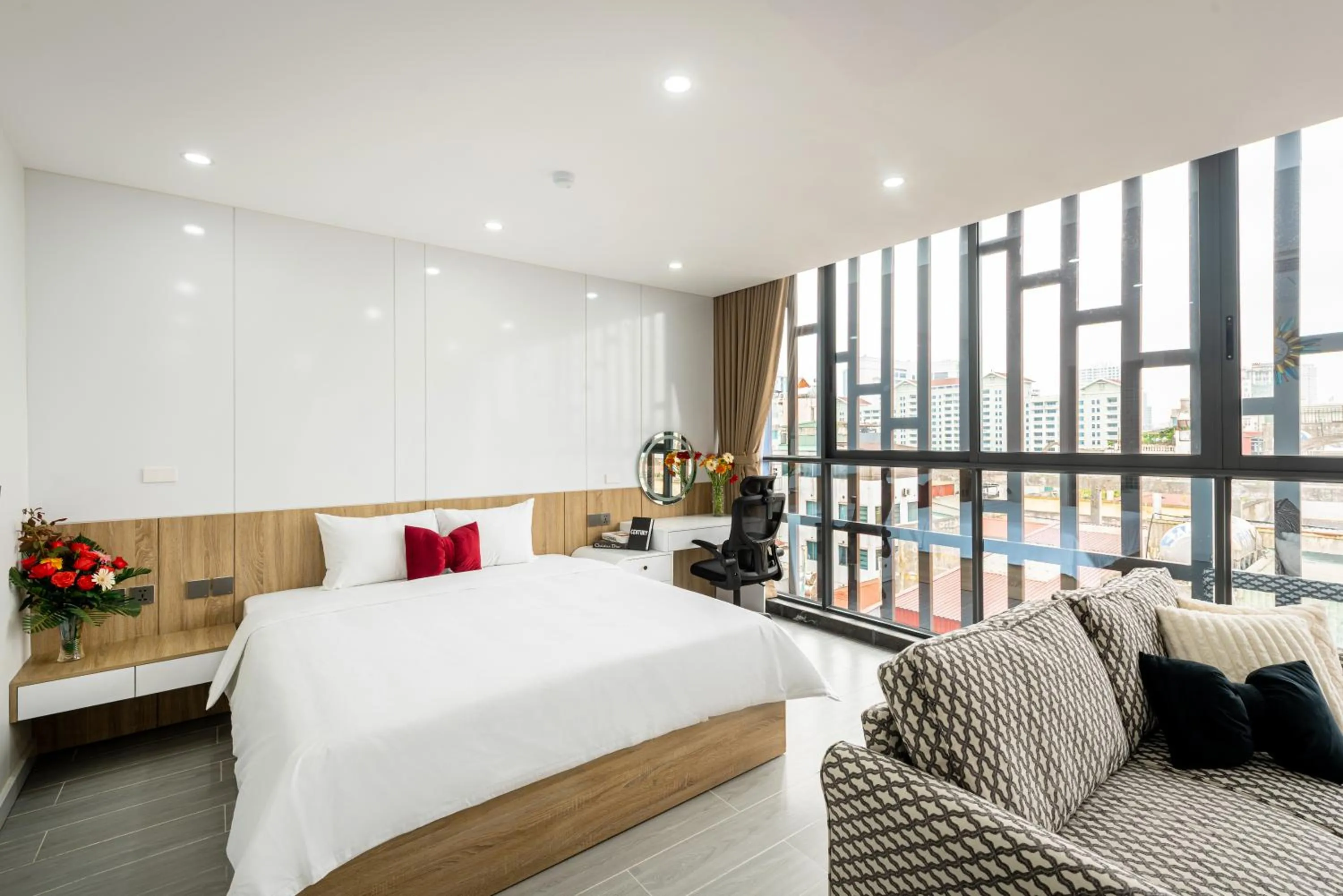 Bed in Myrcella Urban Apartment