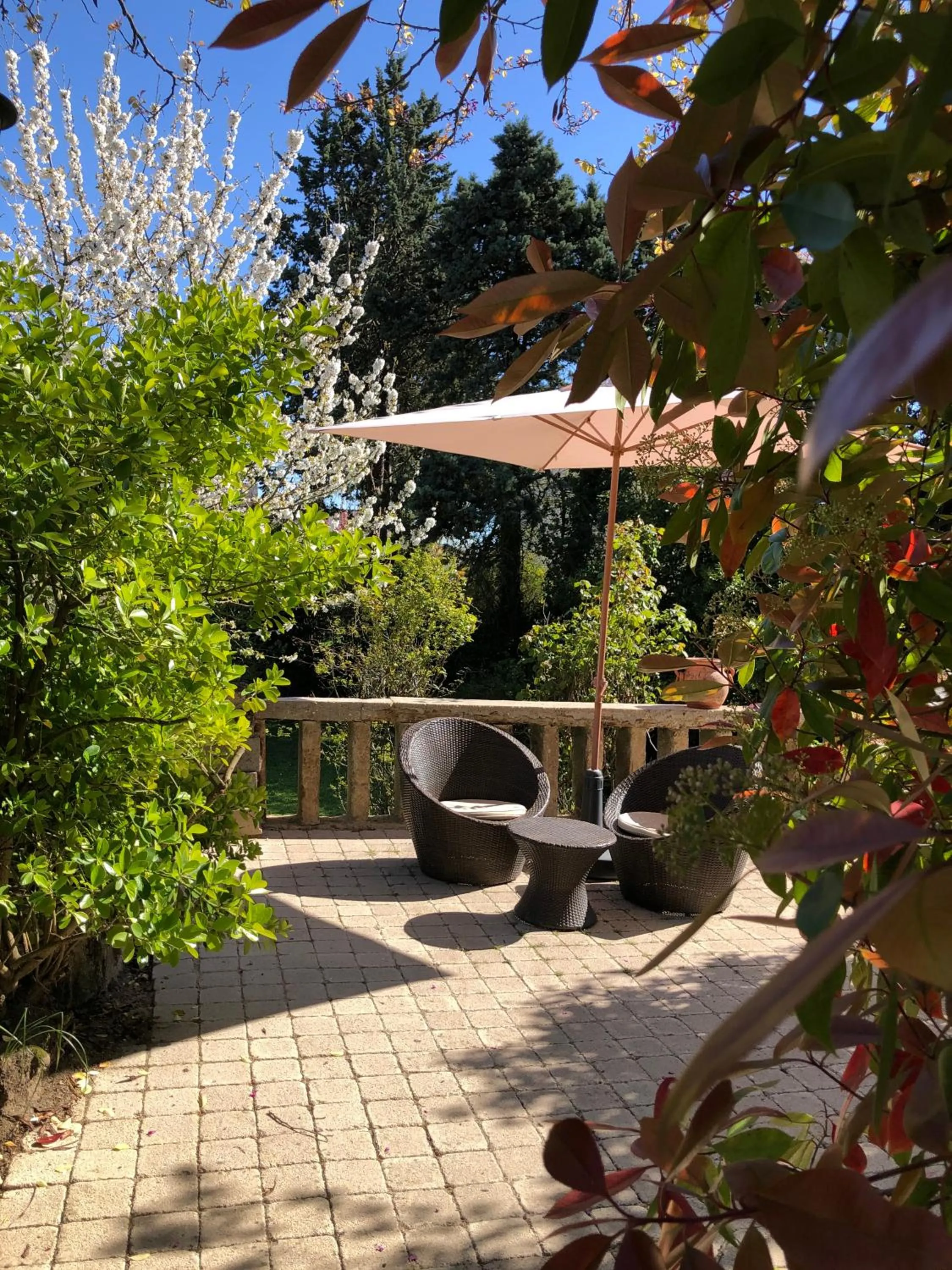 Patio in Le Chai De La Rose SPA et Séances Bien être