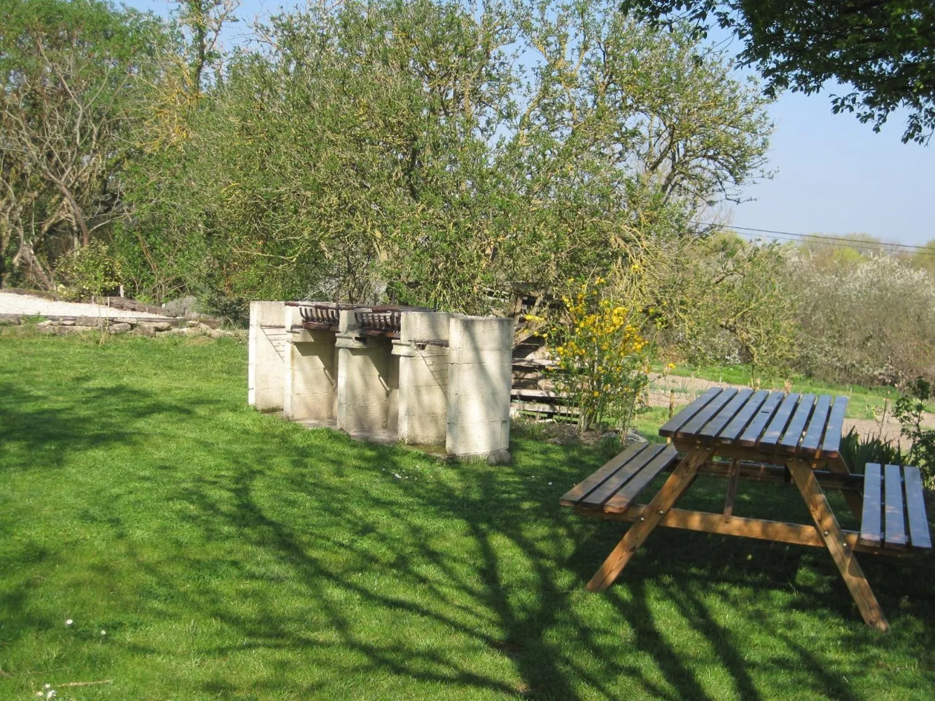 BBQ facilities in Le Noisetier at Les Hiboux Gites