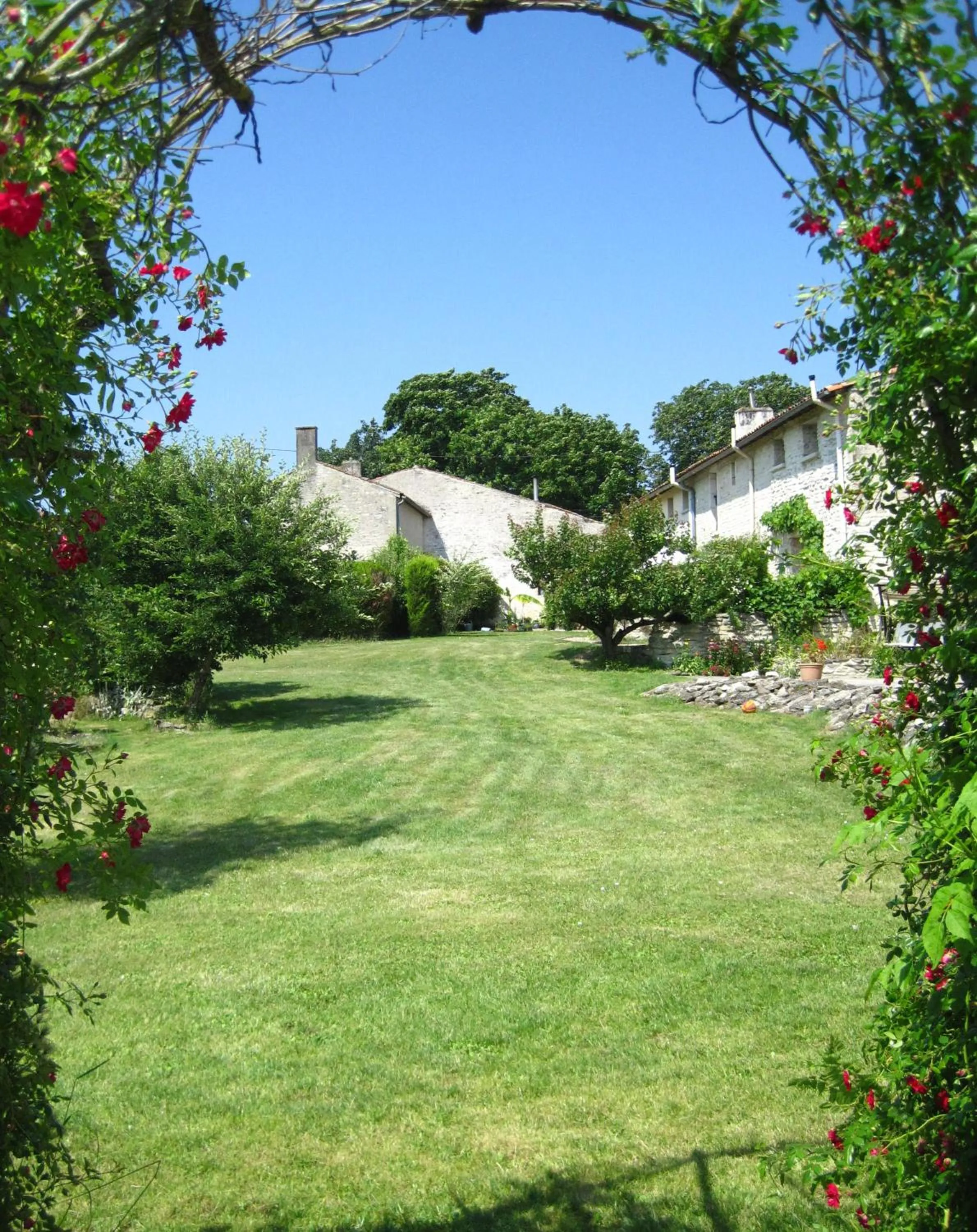 Garden in Le Noisetier at Les Hiboux Gites