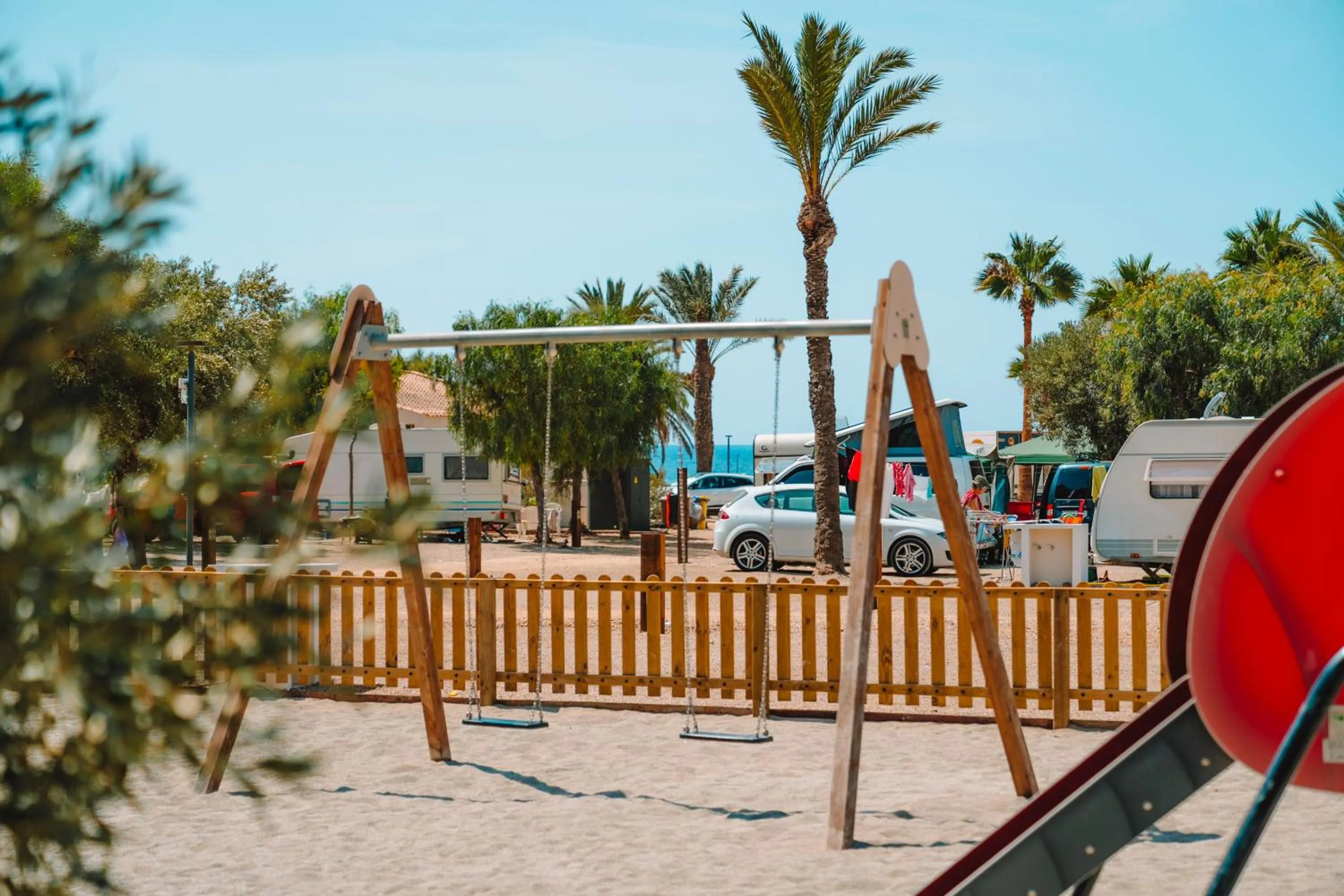 Children play ground in Camping El Portus