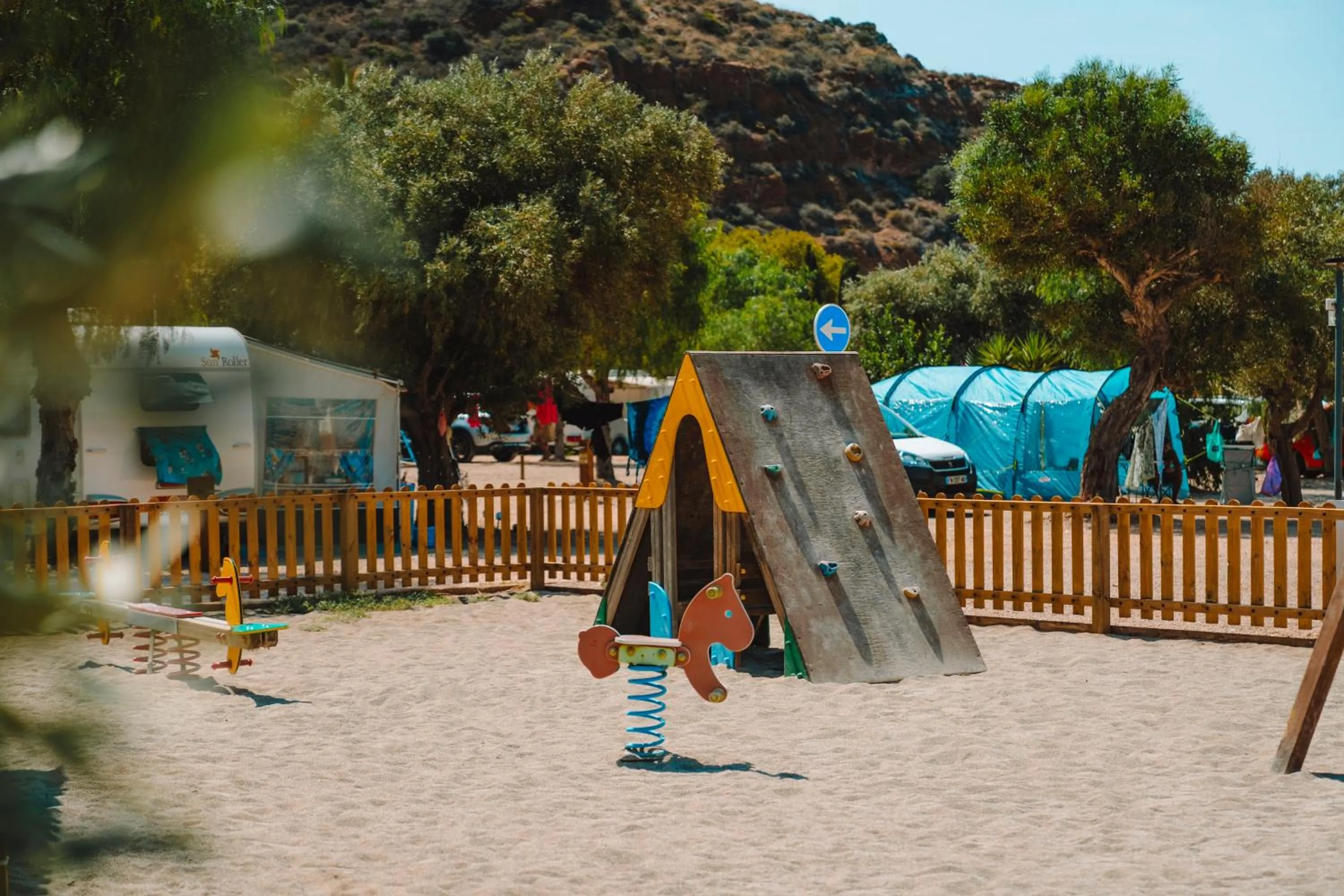Children play ground in Camping El Portus