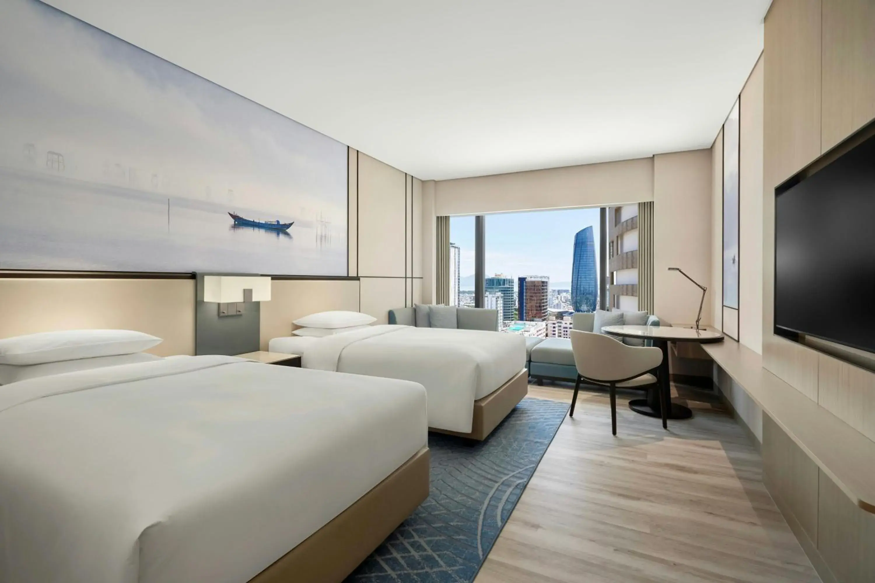 Deluxe Twin Room with City View in Courtyard by Marriott Danang Han River Deluxe Twin Room with City View in Courtyard by Marriott Danang Han River