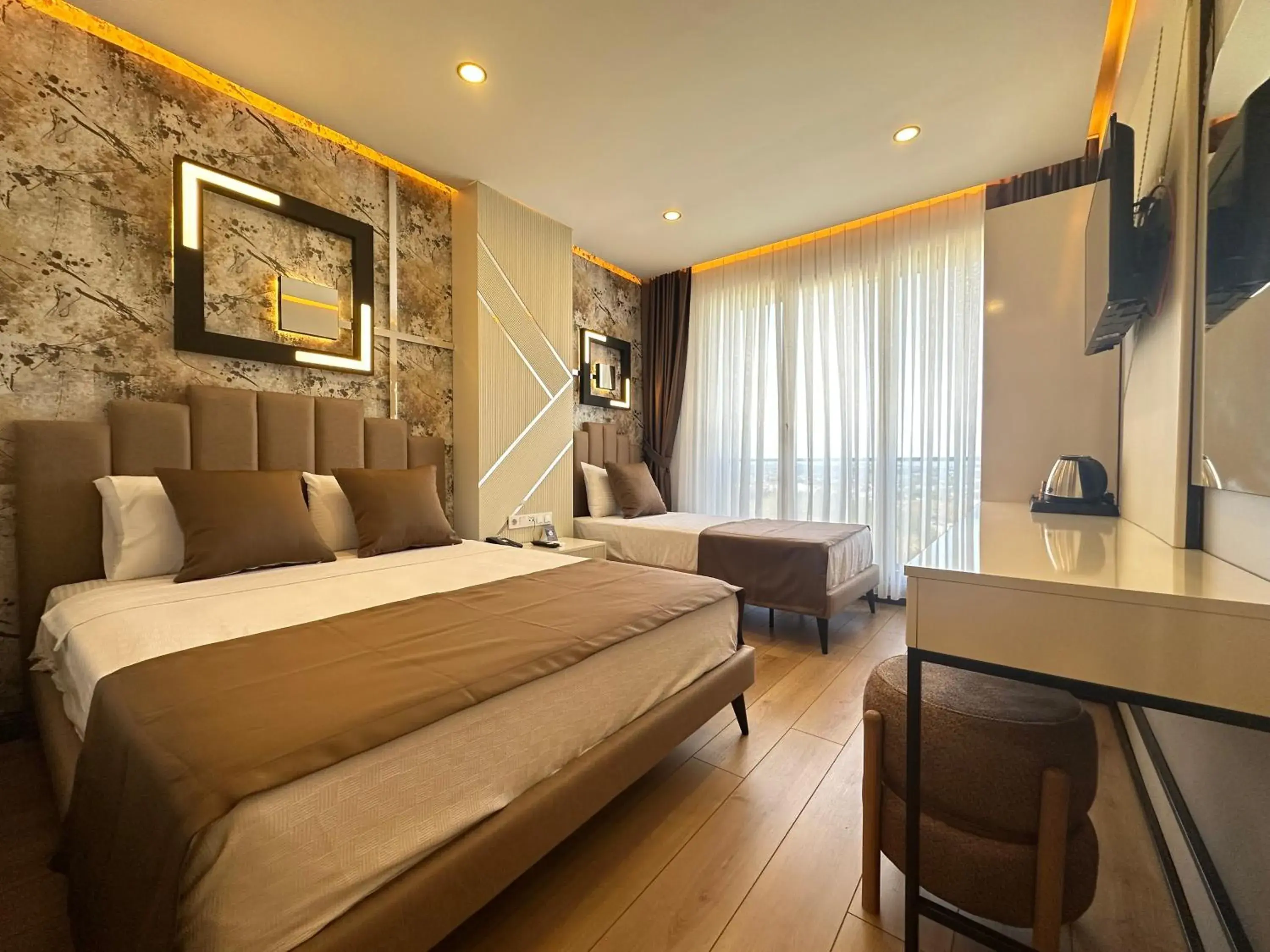 Photo of the whole room, Bed in Fourpoints Airport Hotel Photo of the whole room, Bed in Fourpoints Airport Hotel
