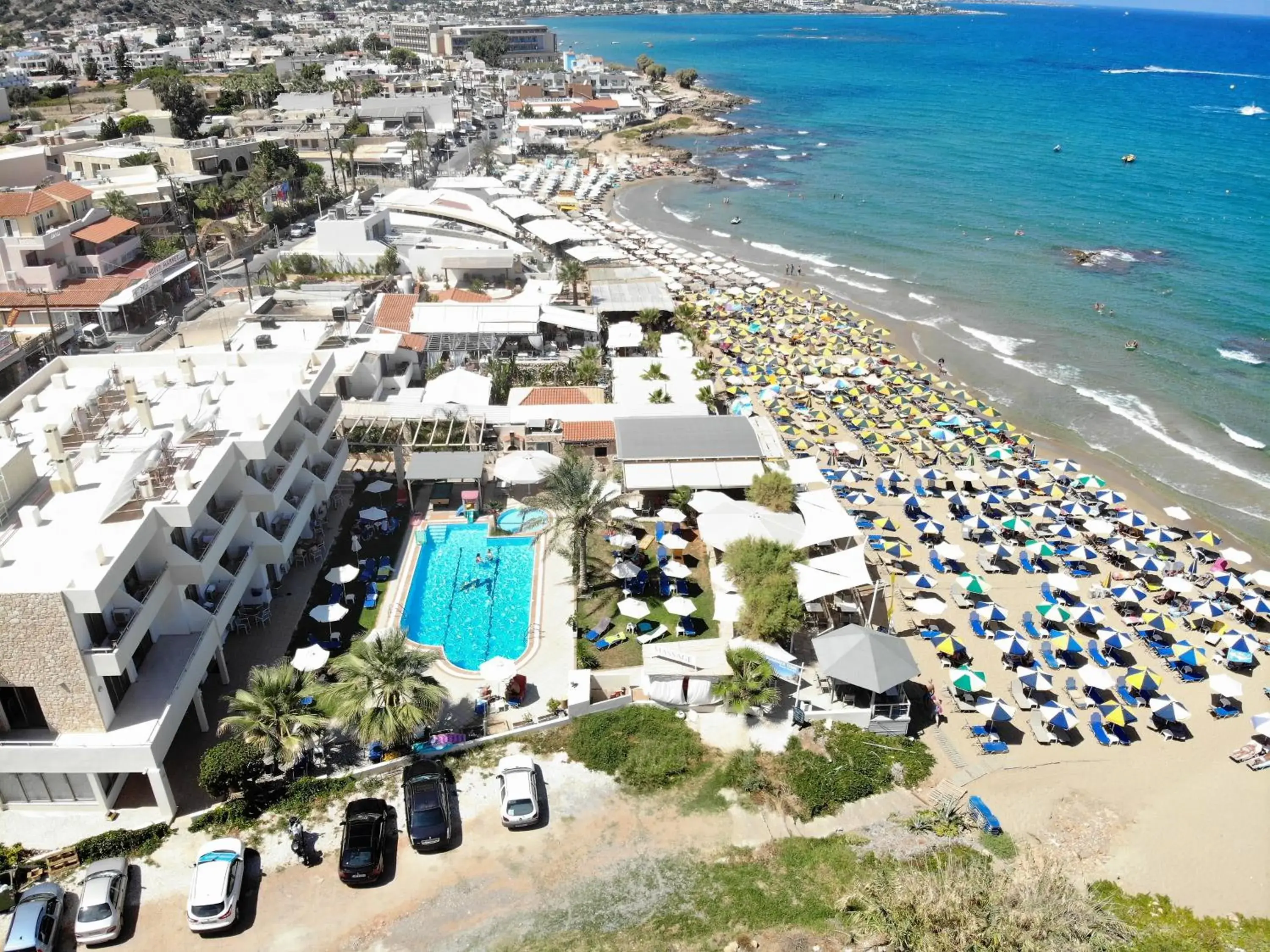 Bird's eye view in Malliotakis Beach Hotel "by Checkin" Bird's eye view in Malliotakis Beach Hotel "by Checkin"