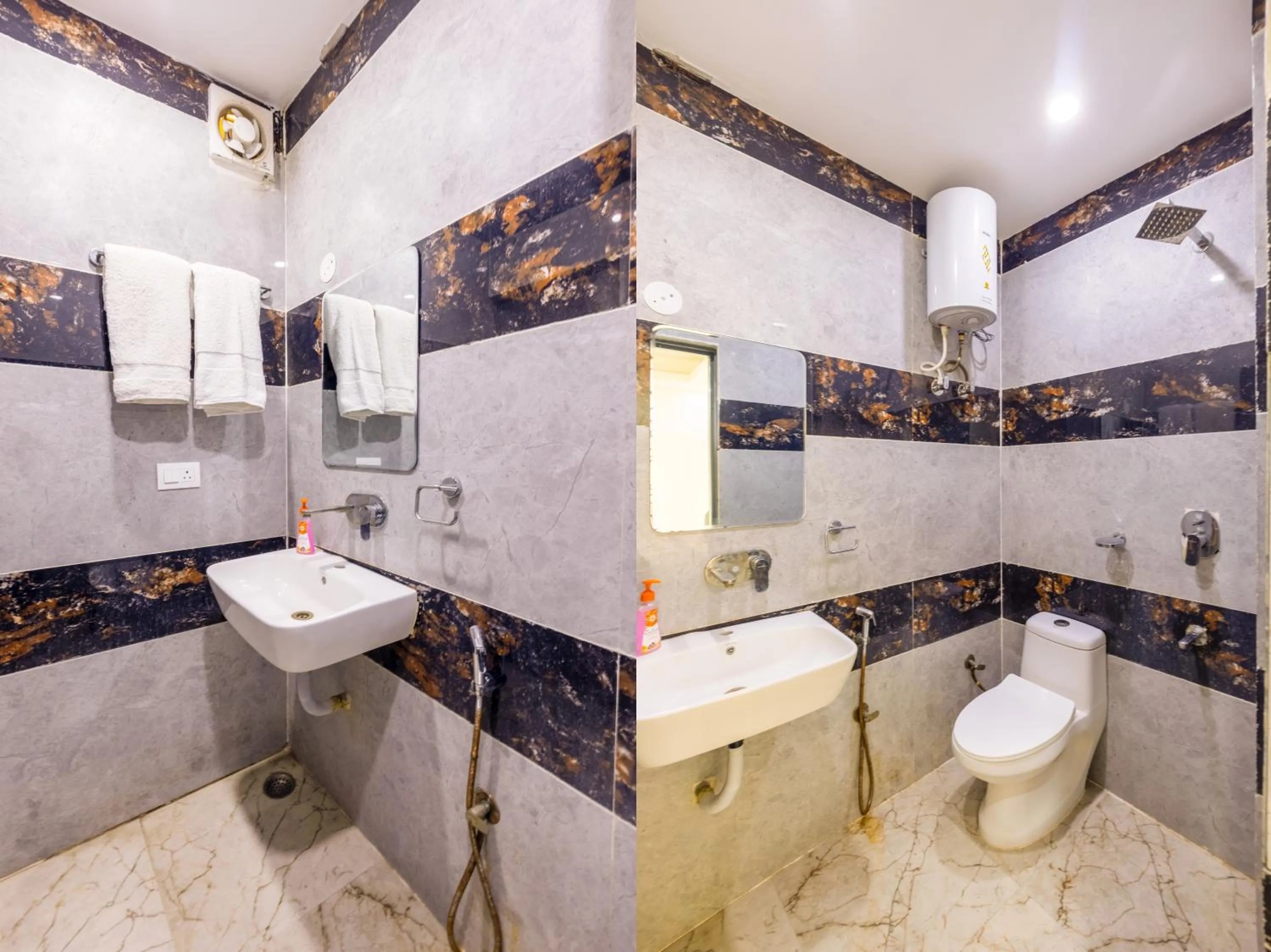 Shower in Hotel Admire Inn Sec - 104 By ASPL