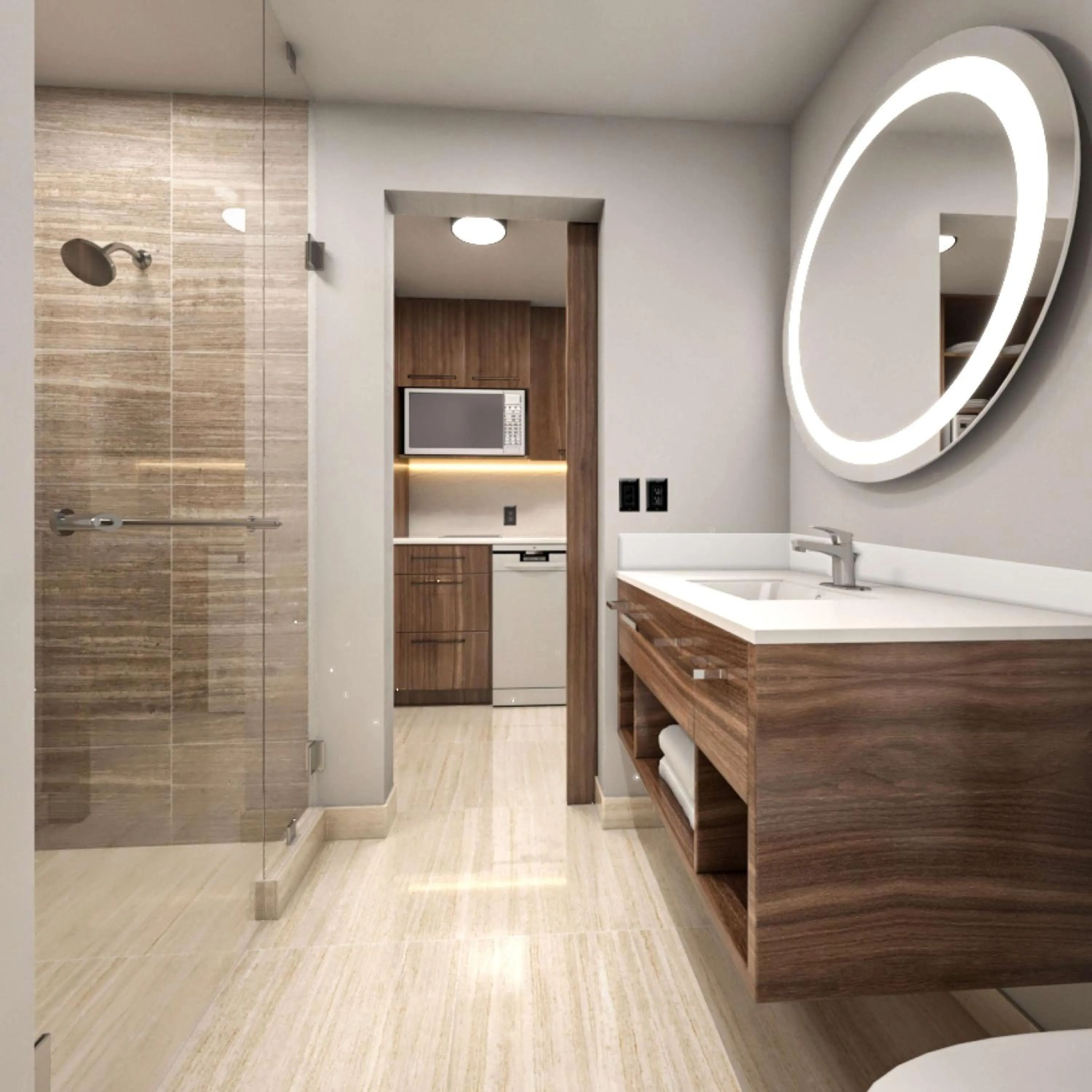 Shower in Homewood Suites By Hilton Saltillo