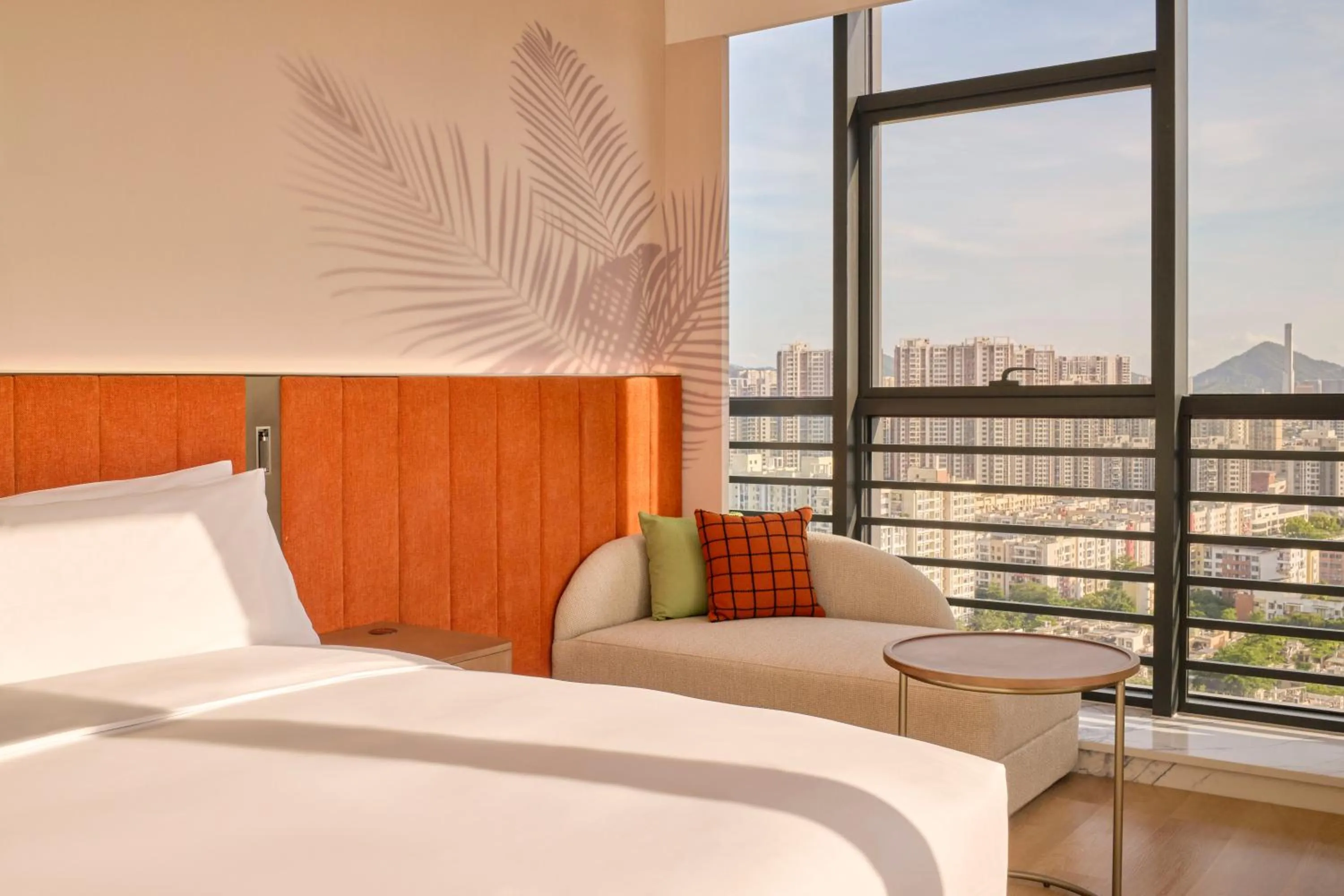 Decorative detail, Bed in Hilton Garden Inn Zhongshan South