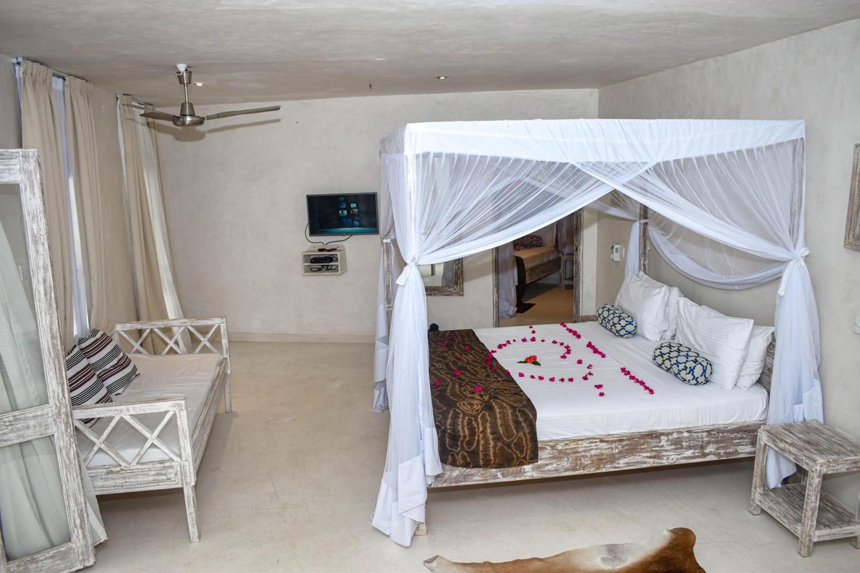Bed in The Villa Luxury Suites Hotel