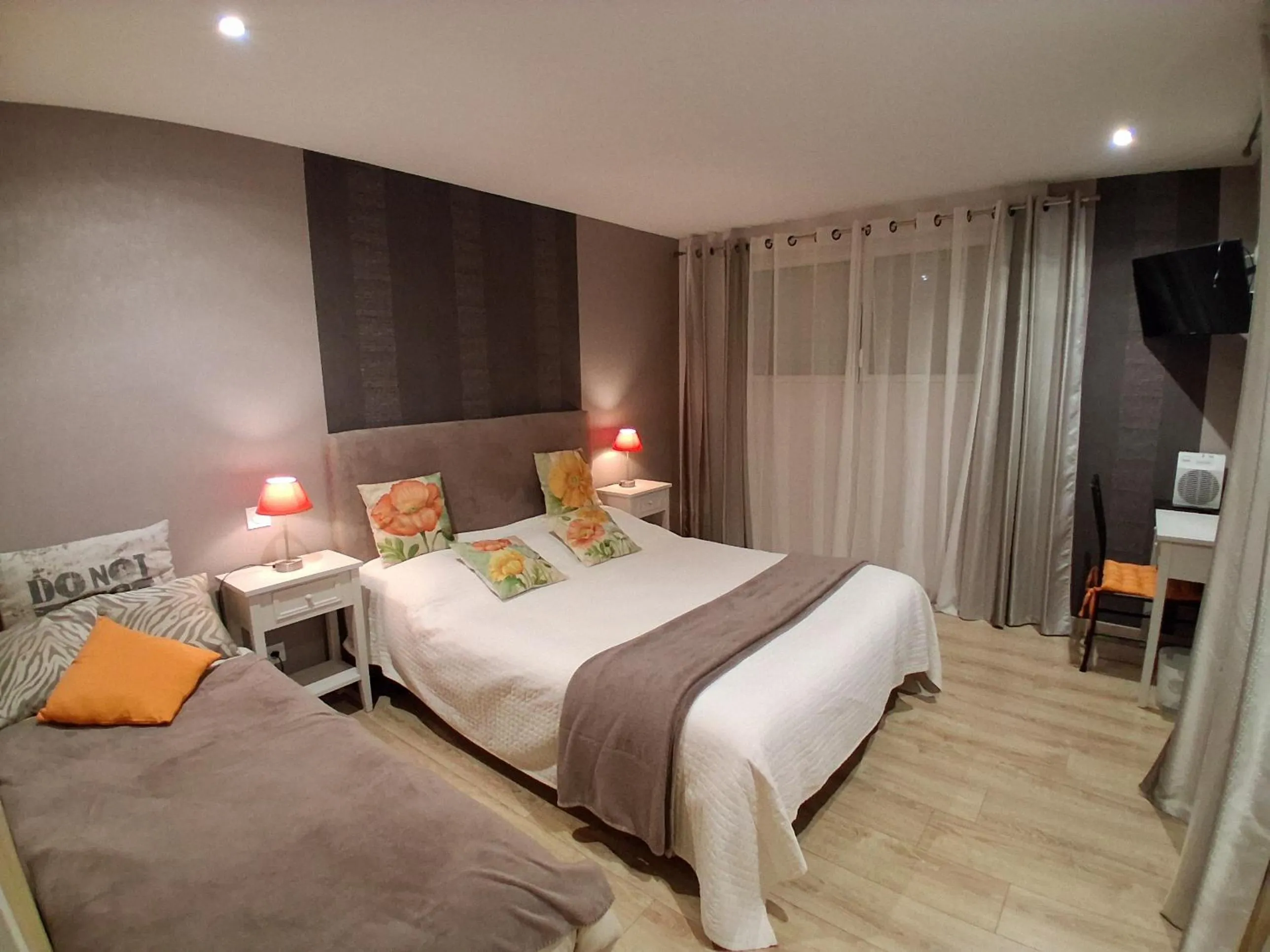 Bed in Chambre d'hôtes Les Bruyères