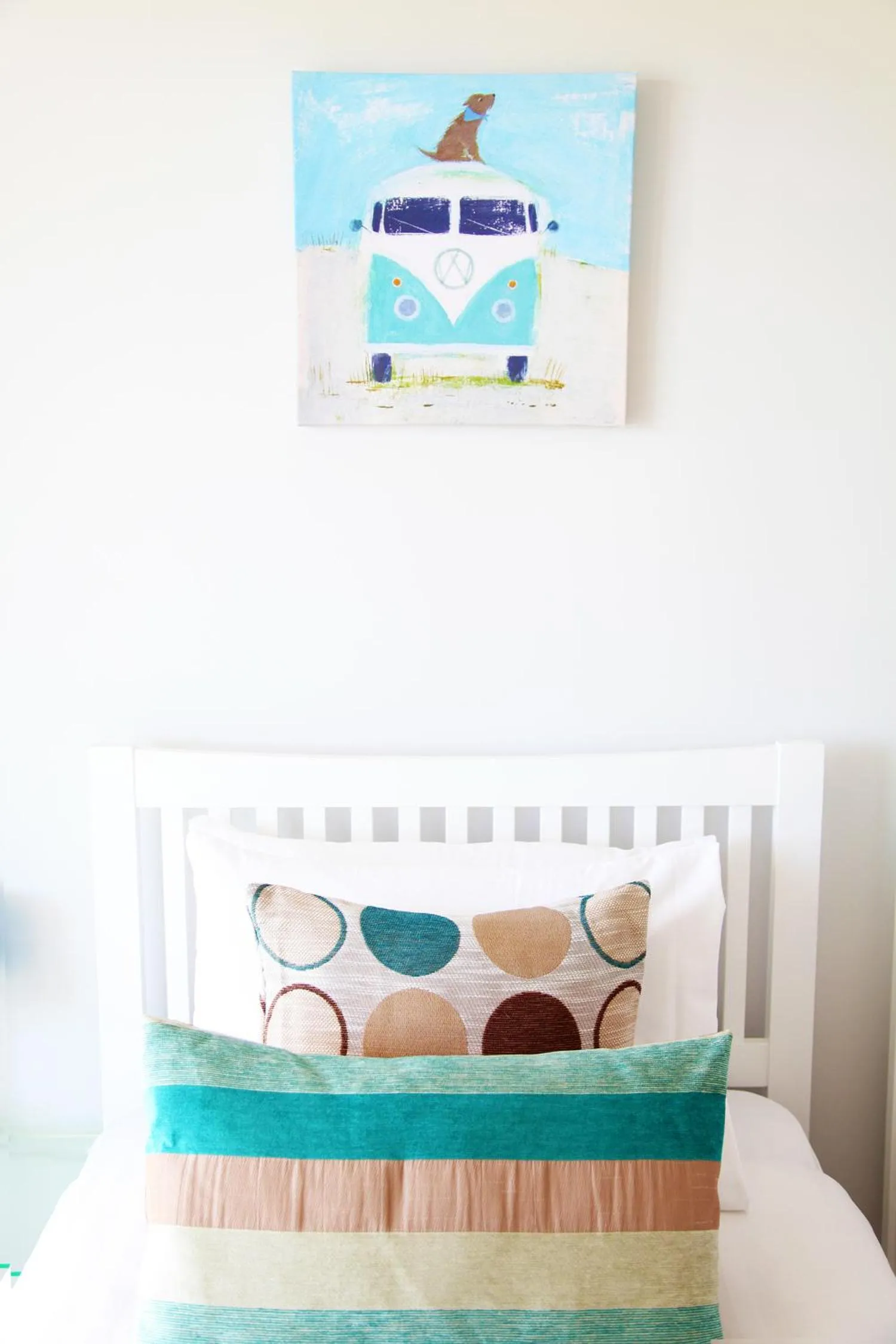 Decorative detail, Bed in Azure 7 Apartment