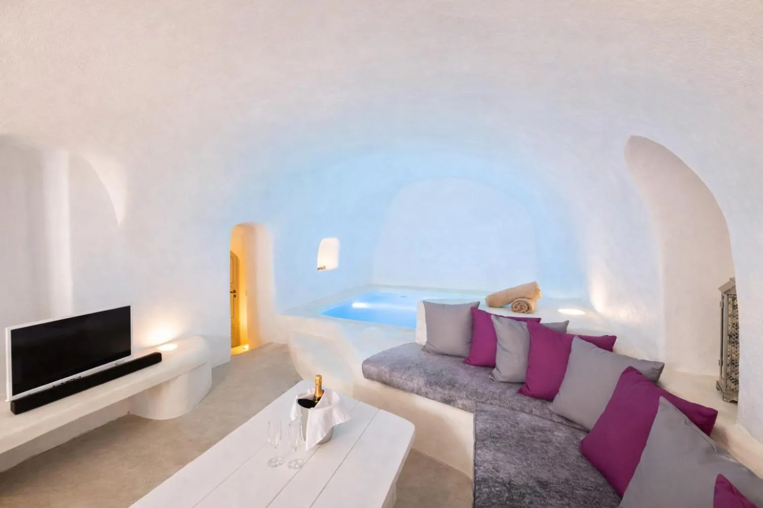 Shower in Kampanario Luxury Two-Bedroom Villa with Private Jacuzzi