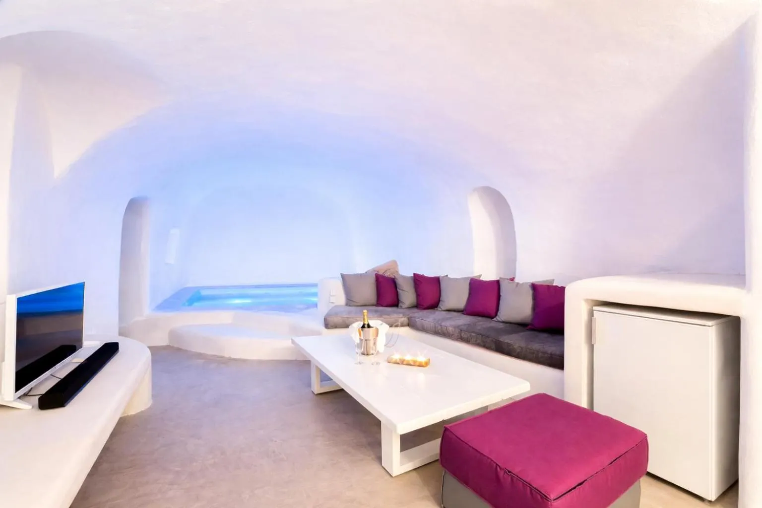 Property building, Bed in Kampanario Luxury Two-Bedroom Villa with Private Jacuzzi