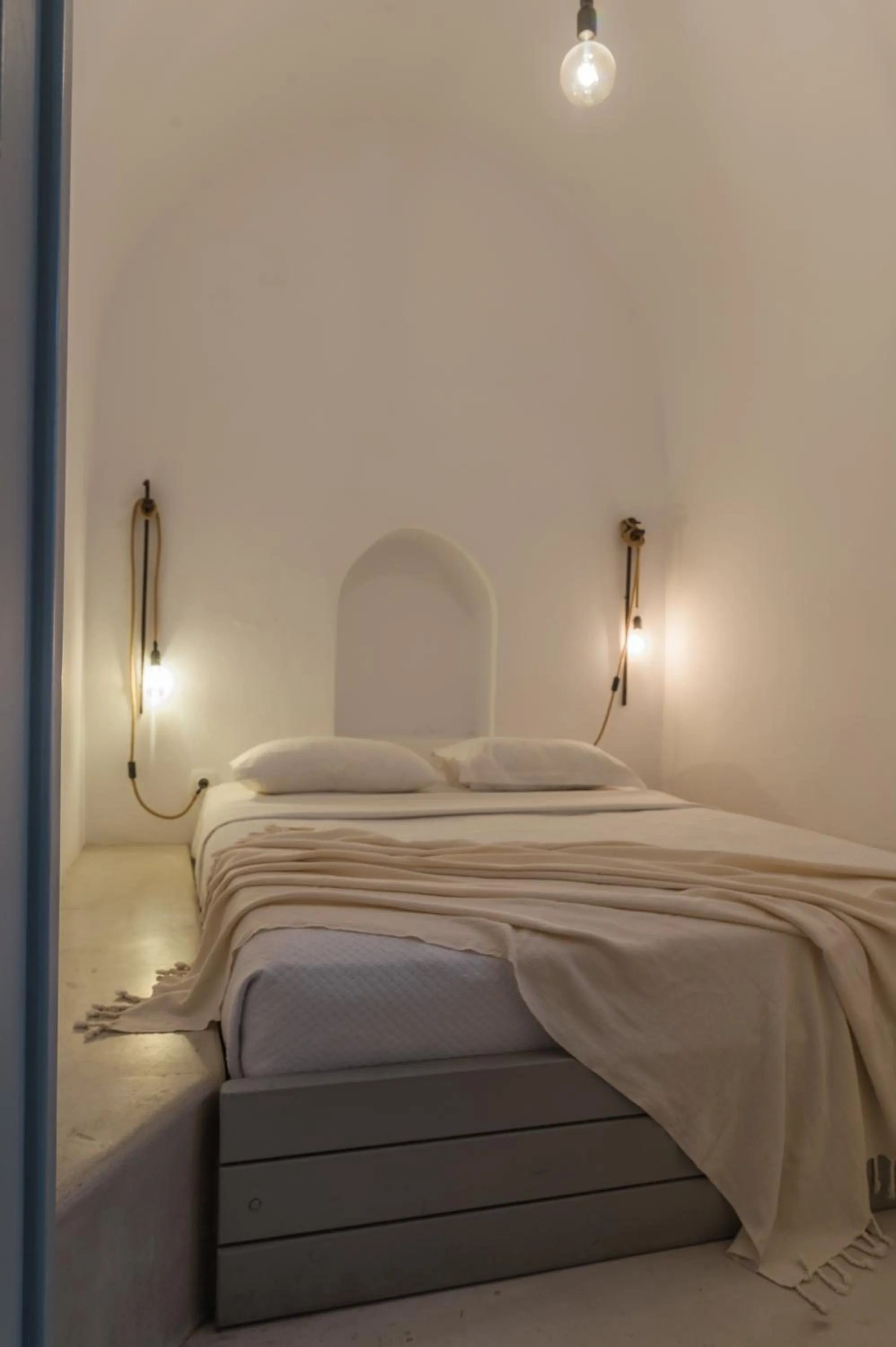 Bed in Kampanario Luxury Two-Bedroom Villa with Private Jacuzzi